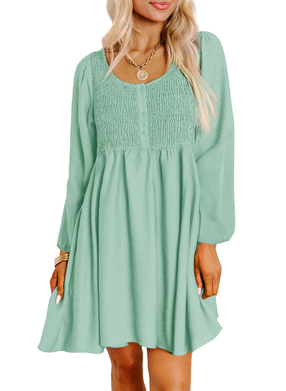 Dokotoo Fall Dresses for Women 2026 Casual Long Sleeve Mini Dress
