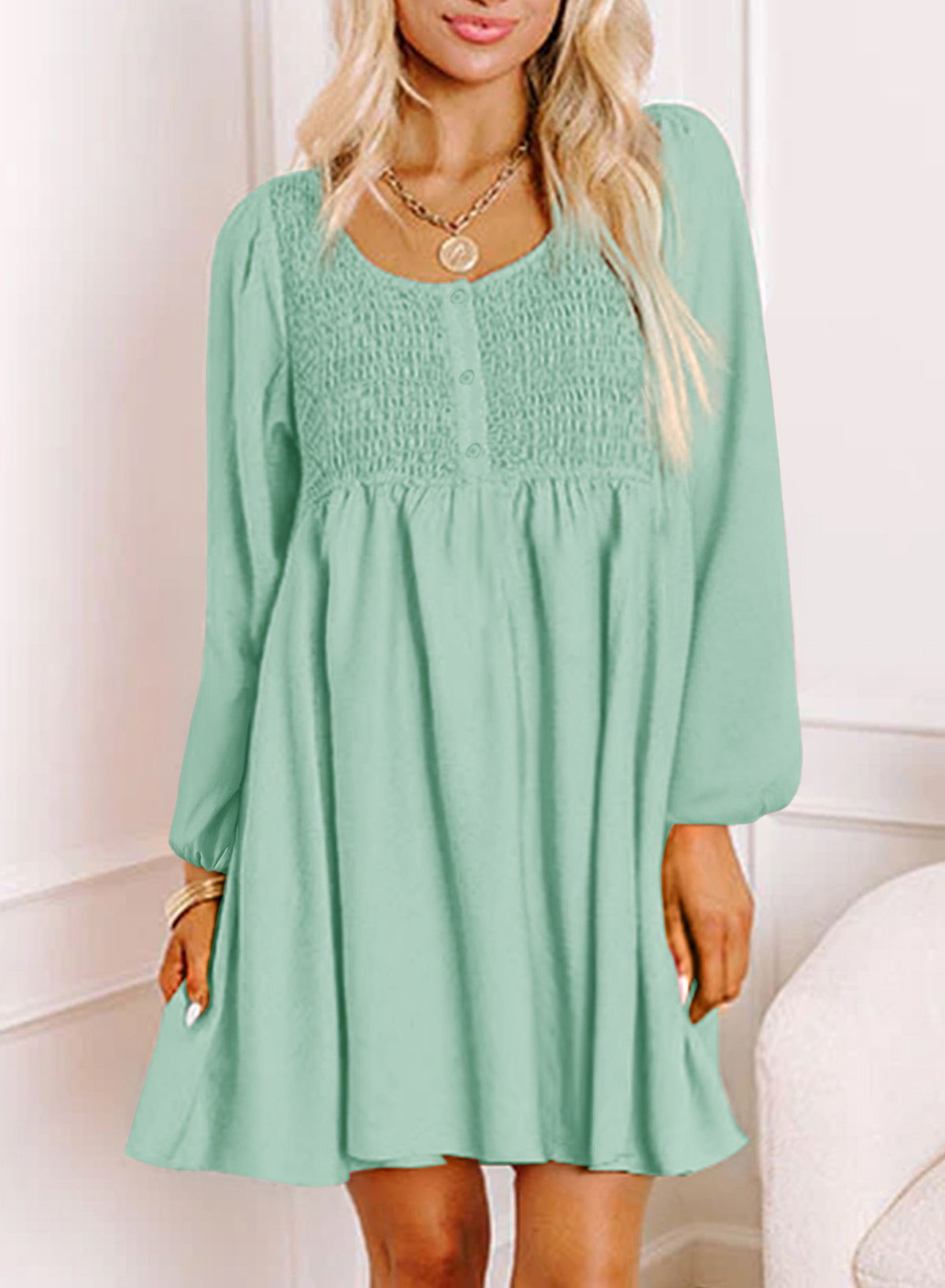 Dokotoo Fall Dresses for Women 2026 Casual Long Sleeve Mini Dress