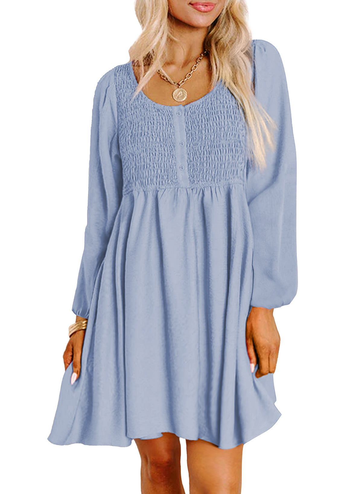 Dokotoo Fall Dresses for Women 2026 Casual Long Sleeve Mini Dress