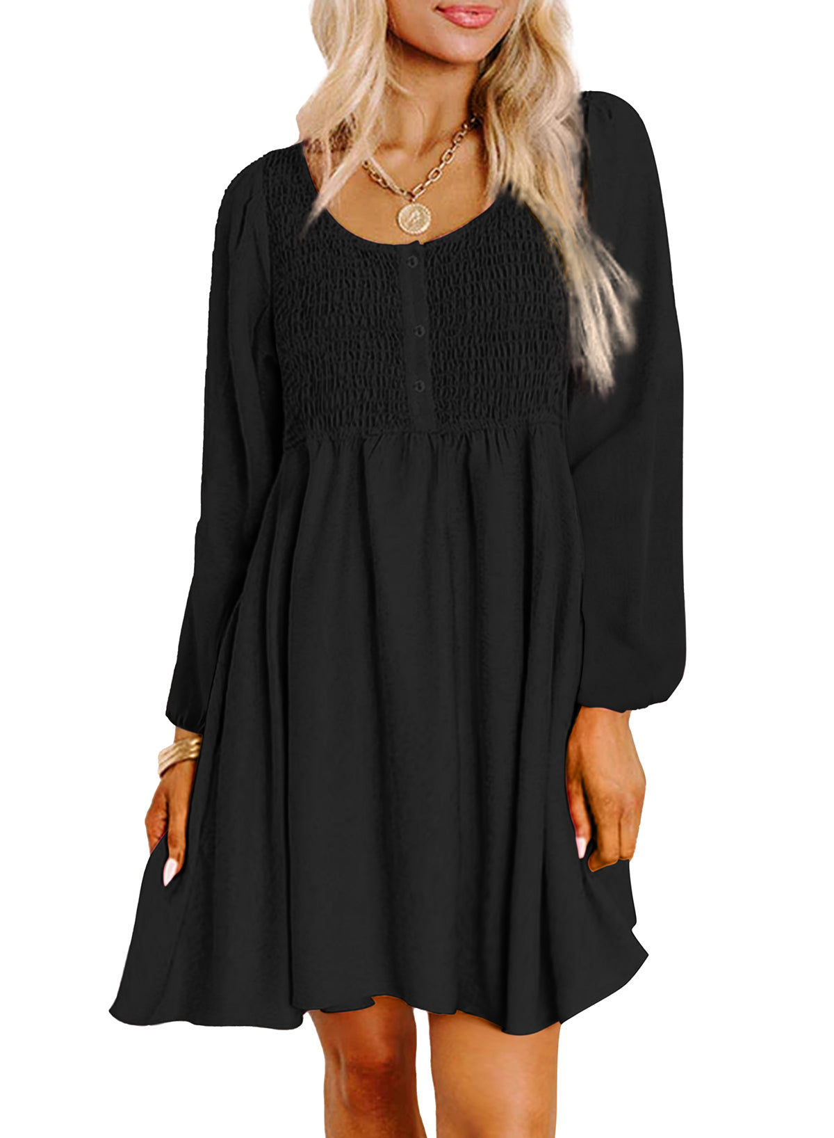 Dokotoo Fall Dresses for Women 2026 Casual Long Sleeve Mini Dress