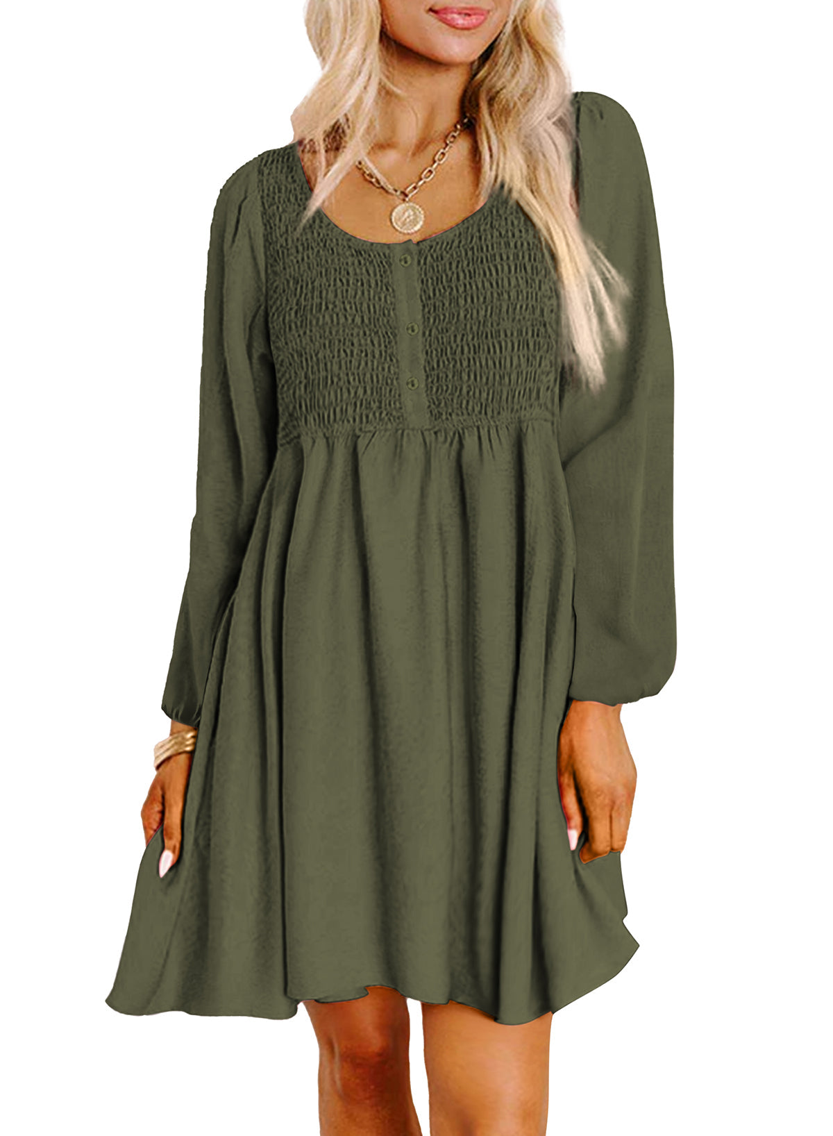 Dokotoo Fall Dresses for Women 2026 Casual Long Sleeve Mini Dress