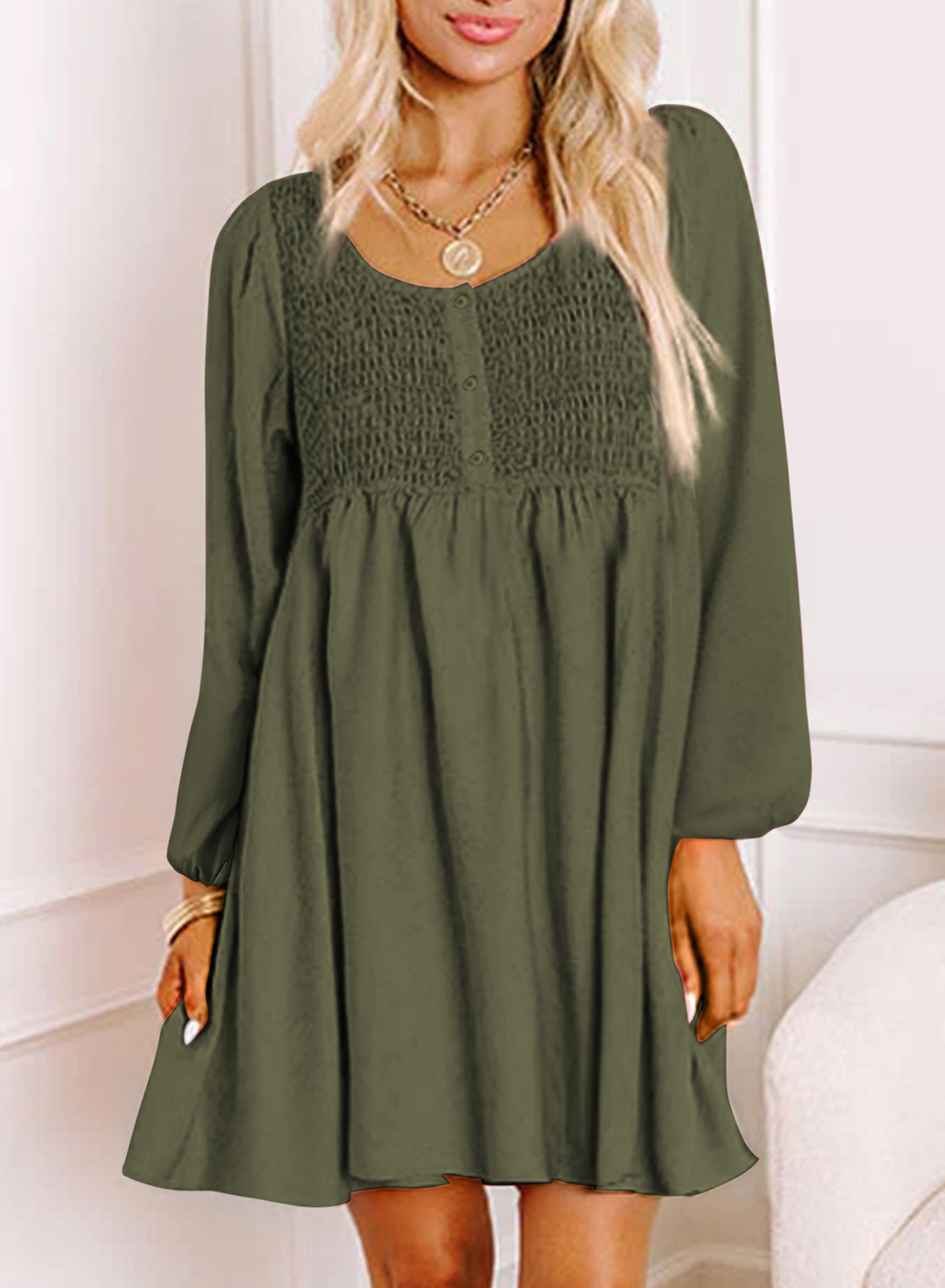 Dokotoo Fall Dresses for Women 2026 Casual Long Sleeve Mini Dress