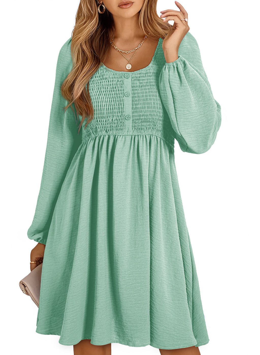 Dokotoo Fall Dresses for Women 2026 Casual Long Sleeve Mini Dress