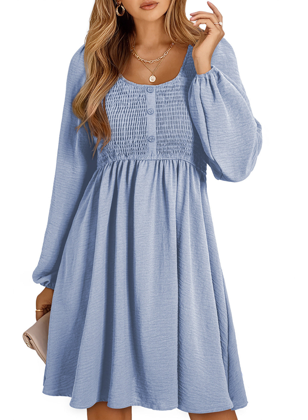 Dokotoo Fall Dresses for Women 2026 Casual Long Sleeve Mini Dress