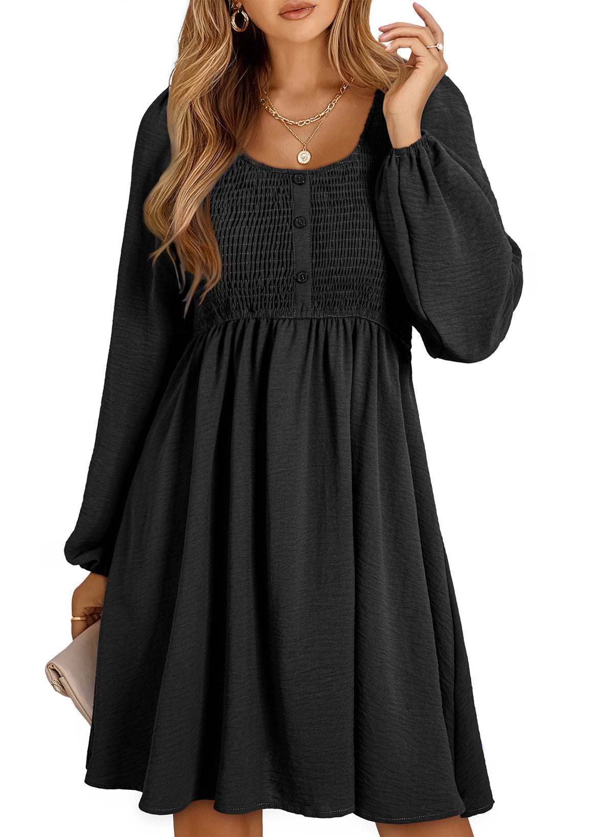 Dokotoo Fall Dresses for Women 2026 Casual Long Sleeve Mini Dress