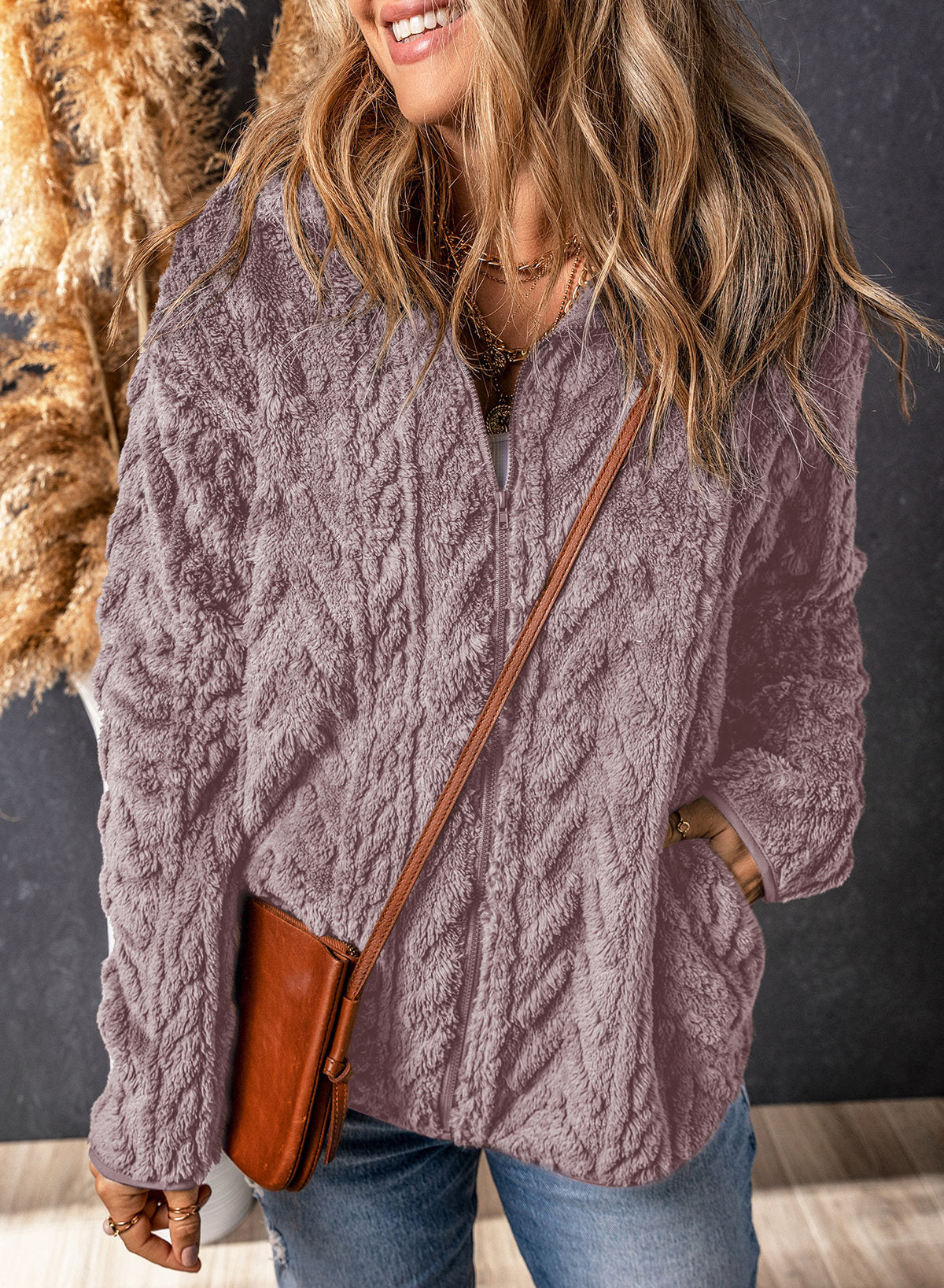 Dokotoo Winter Fleece Jacket for Women 2026 Zipper Casual Coat with Pockets