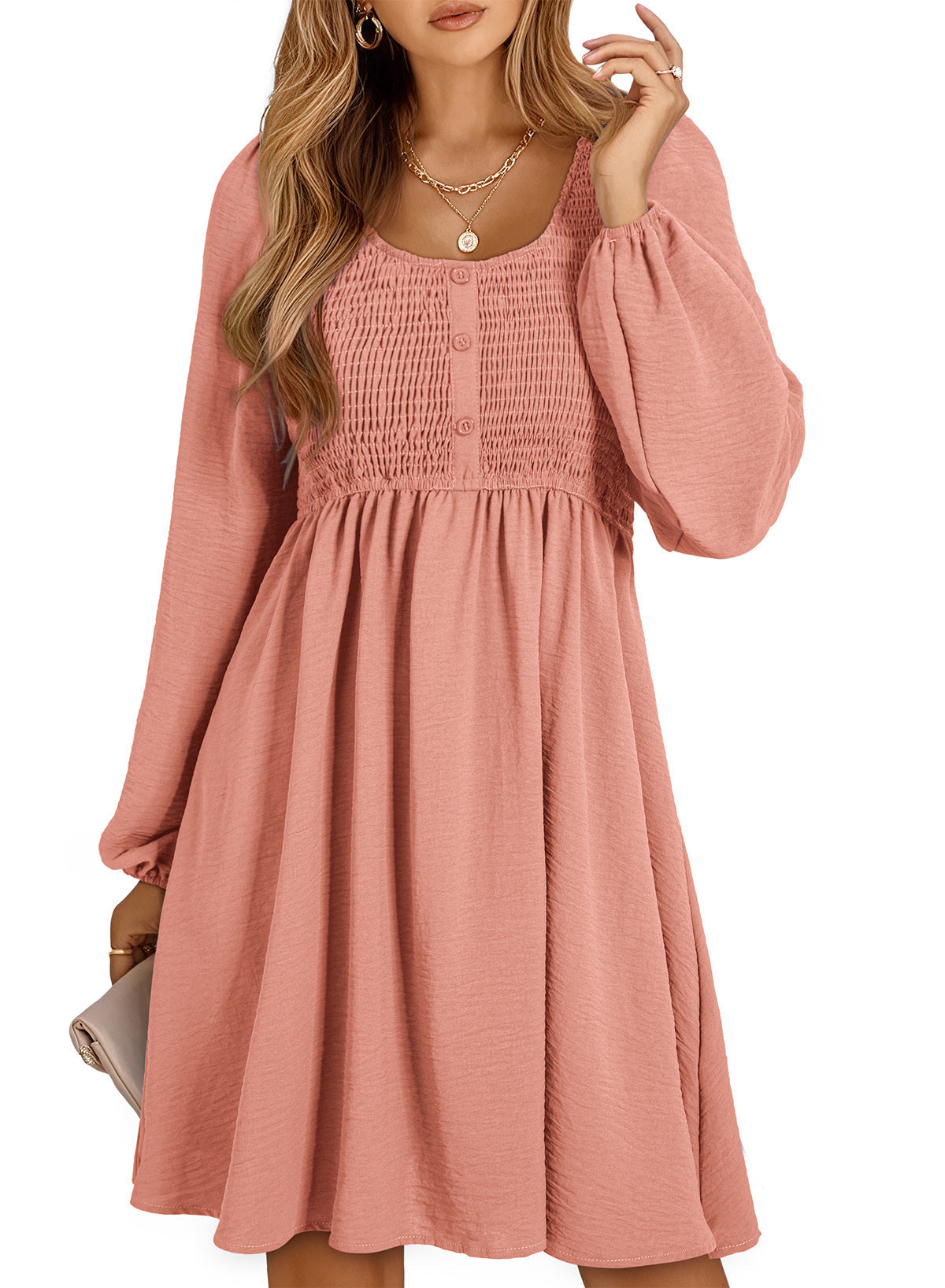 Dokotoo Fall Dresses for Women 2026 Casual Long Sleeve Mini Dress