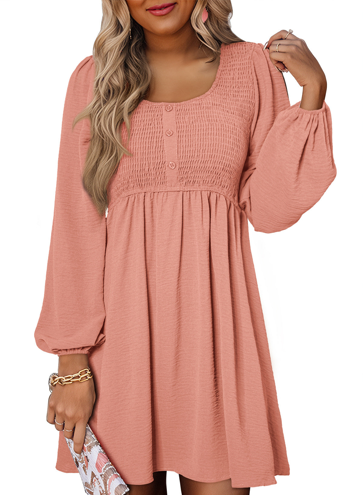 Dokotoo Fall Dresses for Women 2026 Casual Long Sleeve Mini Dress