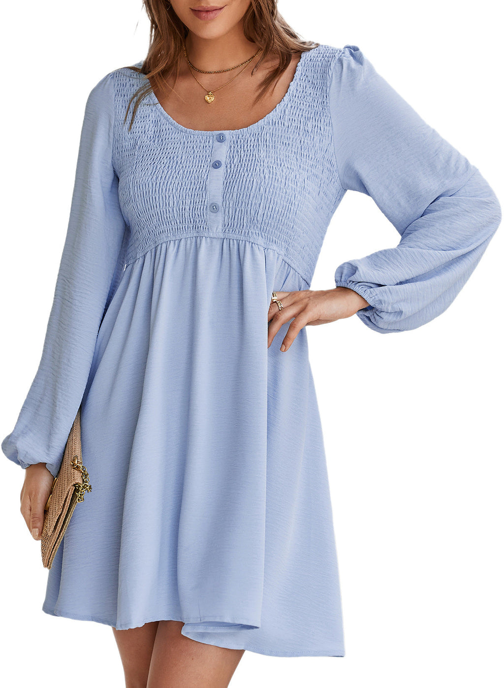 Dokotoo Fall Dresses for Women 2026 Casual Long Sleeve Mini Dress