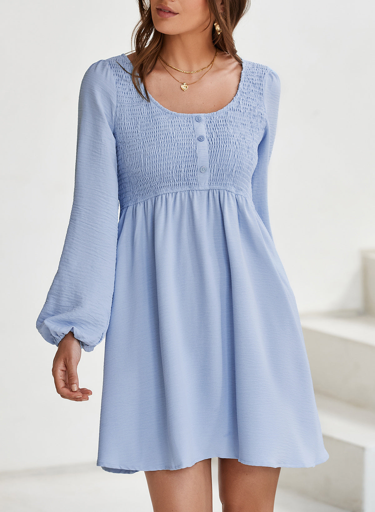 Dokotoo Fall Dresses for Women 2026 Casual Long Sleeve Mini Dress