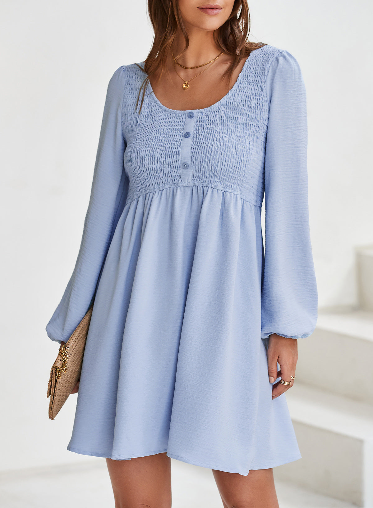 Dokotoo Fall Dresses for Women 2026 Casual Long Sleeve Mini Dress