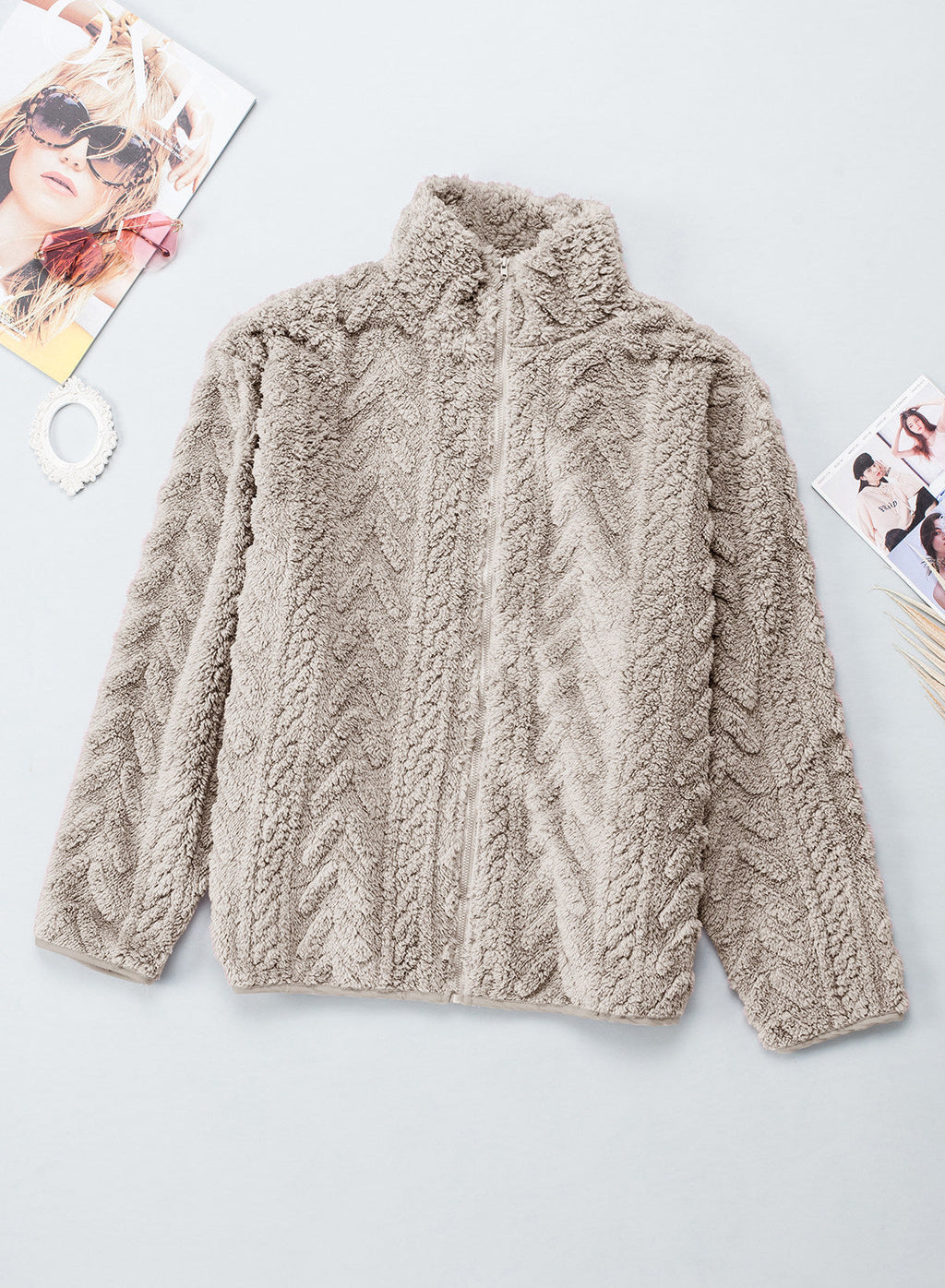 Dokotoo Winter Fleece Jacket for Women 2026 Zipper Casual Coat with Pockets