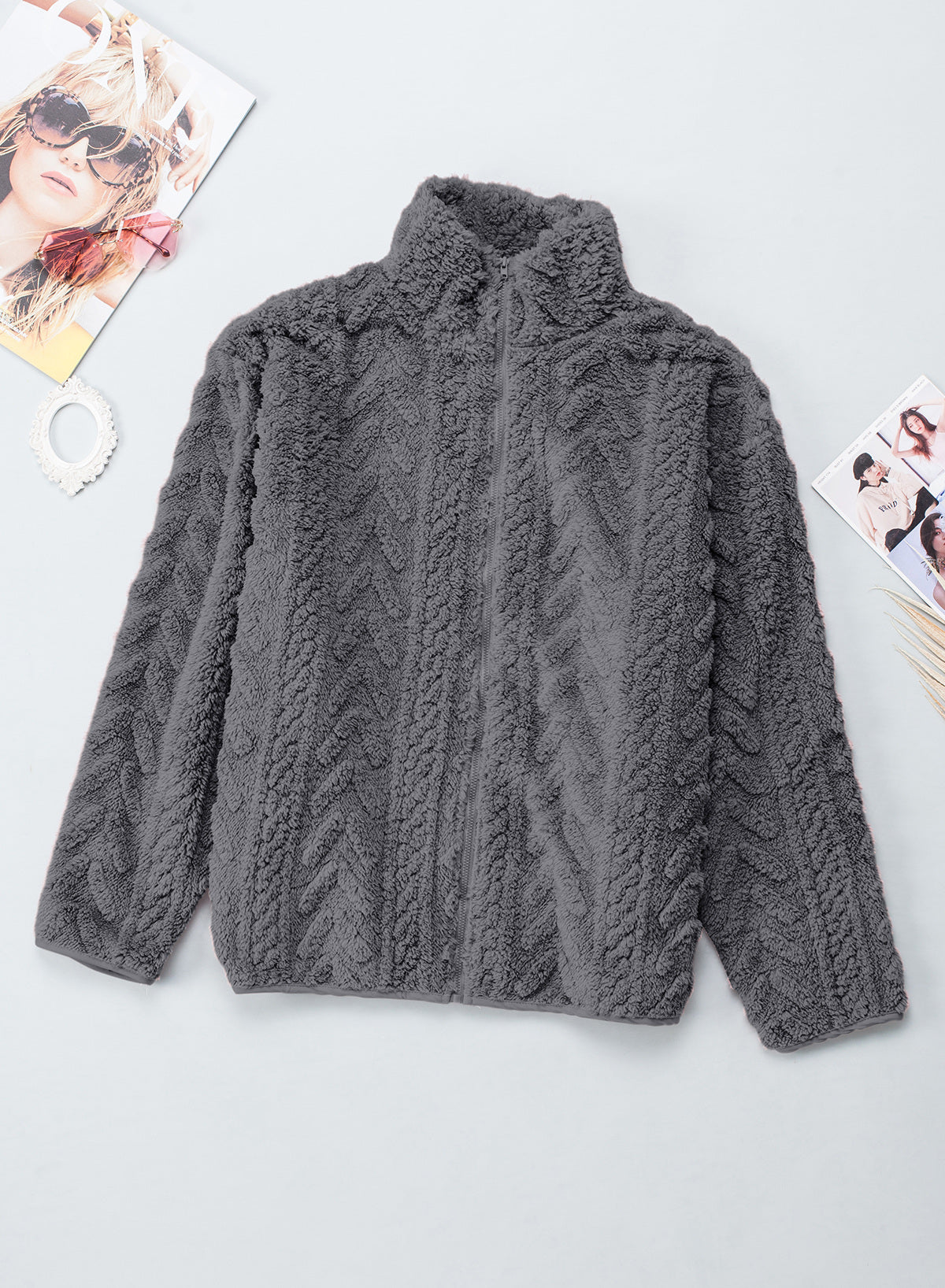 Dokotoo Winter Fleece Jacket for Women 2026 Zipper Casual Coat with Pockets