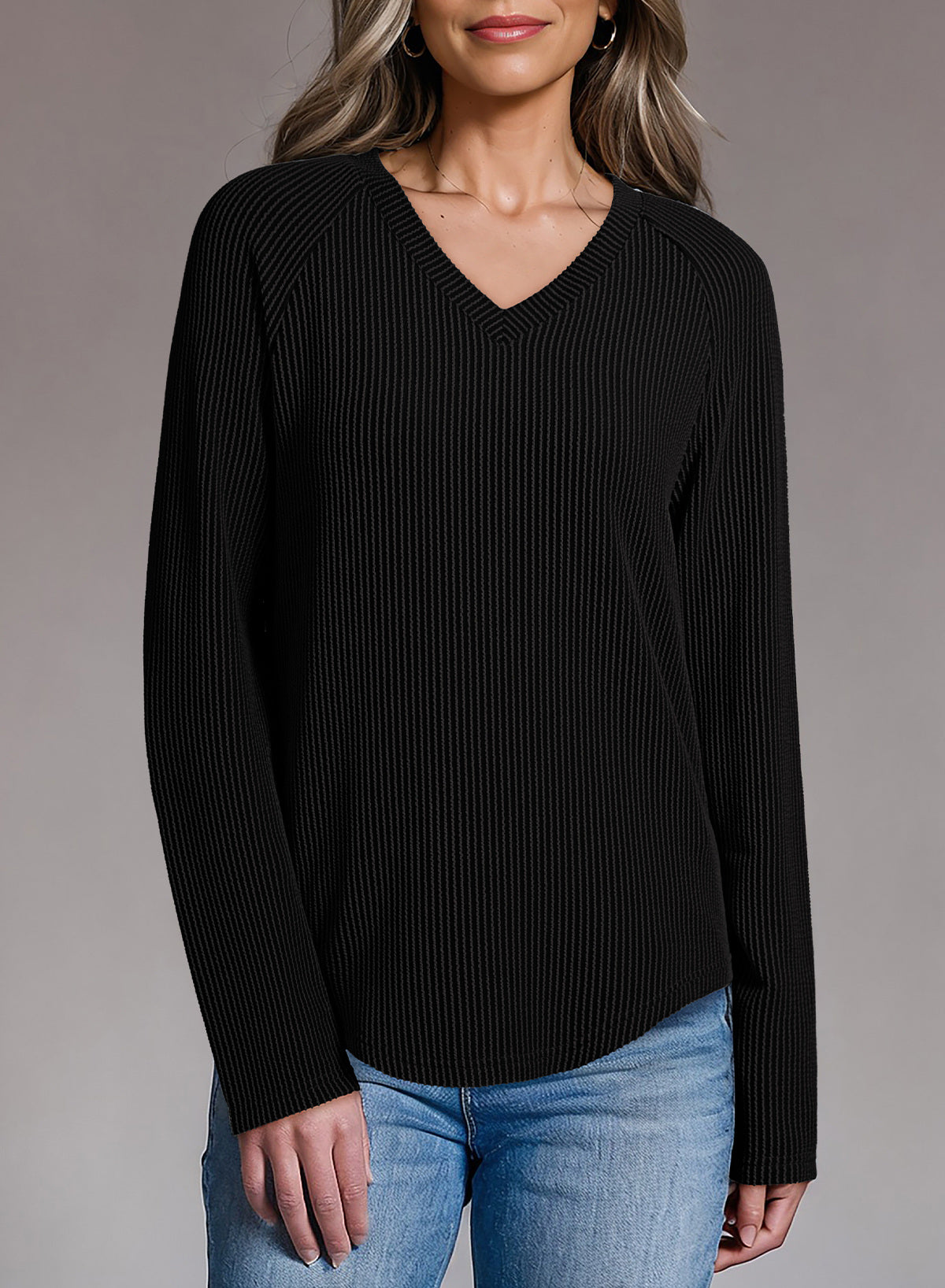 Dokotoo Spring Tops for Women 2026 Long Sleeve Ribbed Knit Teacher Shirts