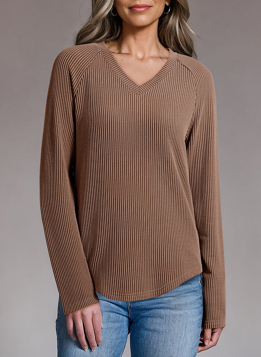 Dokotoo Spring Tops for Women 2026 Long Sleeve Ribbed Knit Teacher Shirts
