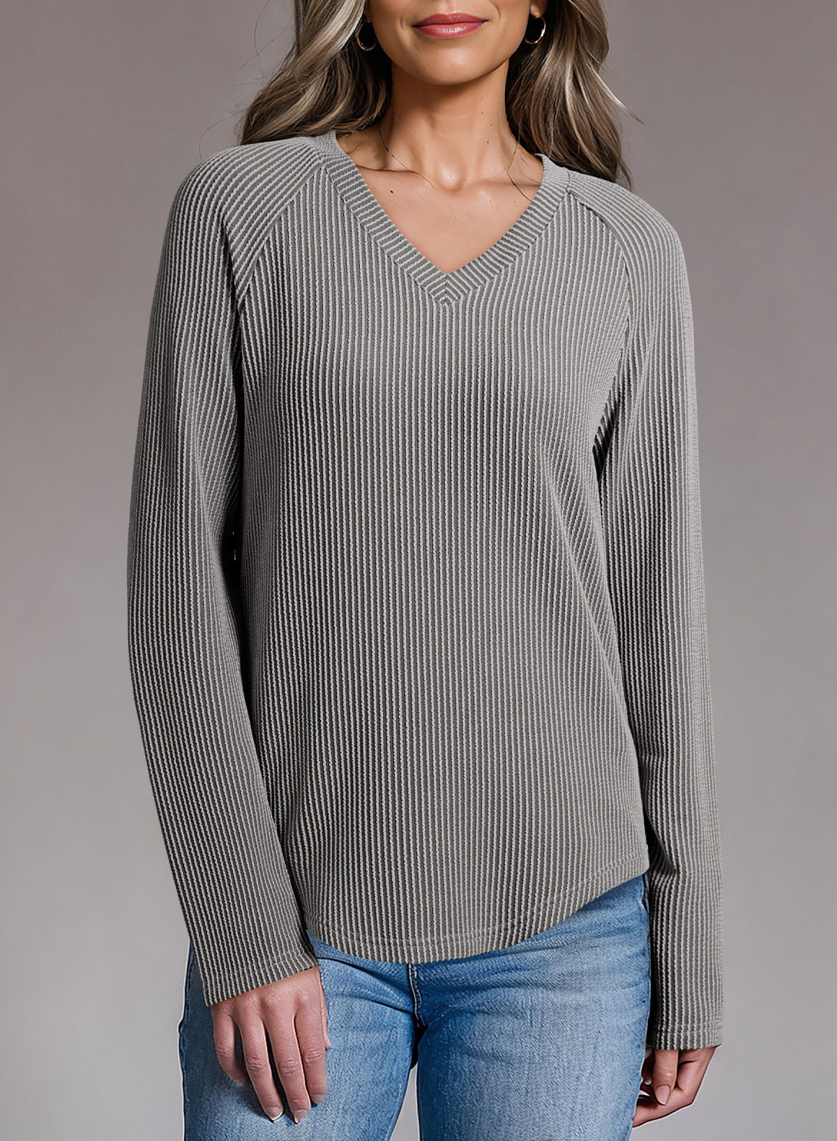 Dokotoo Spring Tops for Women 2026 Long Sleeve Ribbed Knit Teacher Shirts