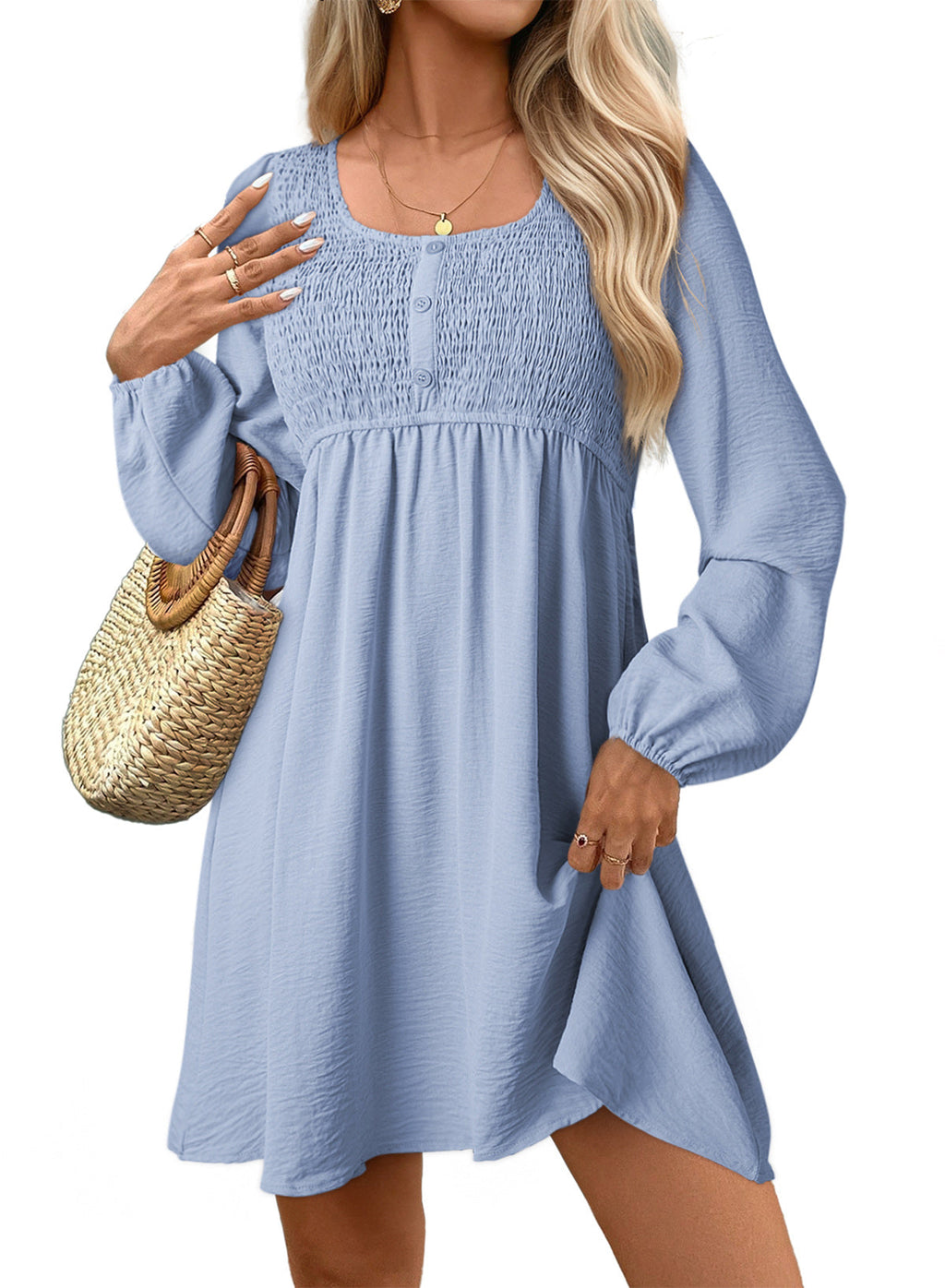 Dokotoo Fall Dresses for Women 2026 Casual Long Sleeve Mini Dress