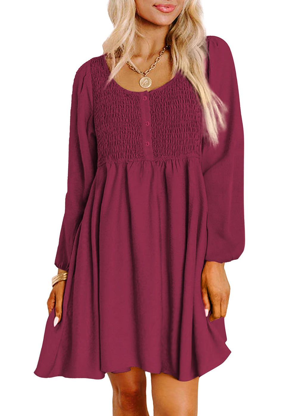 Dokotoo Fall Dresses for Women 2026 Casual Long Sleeve Mini Dress