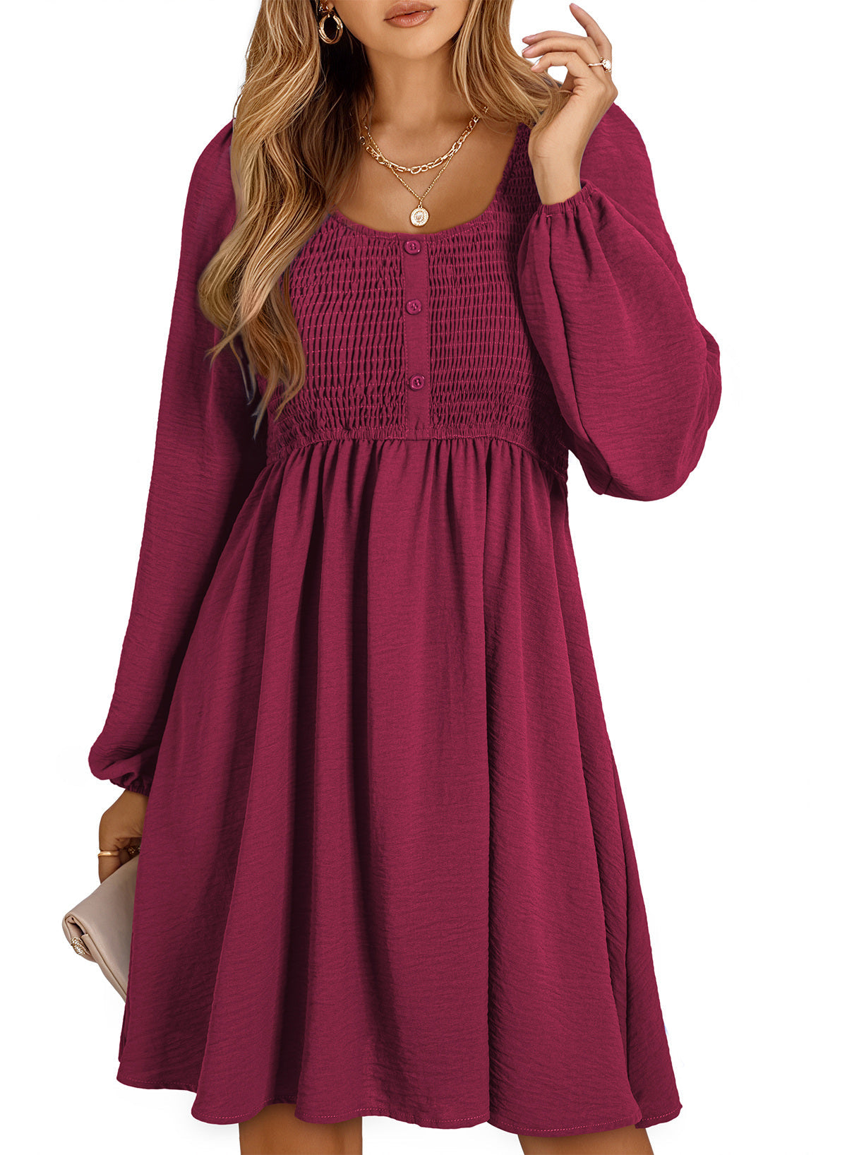 Dokotoo Fall Dresses for Women 2026 Casual Long Sleeve Mini Dress