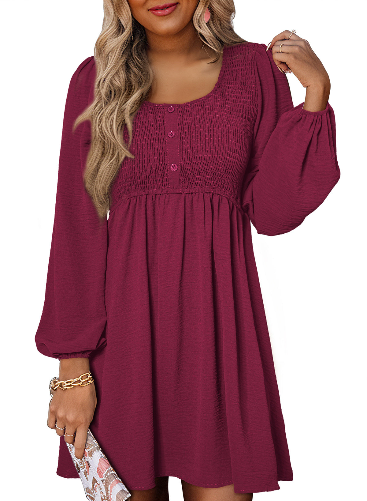 Dokotoo Fall Dresses for Women 2026 Casual Long Sleeve Mini Dress
