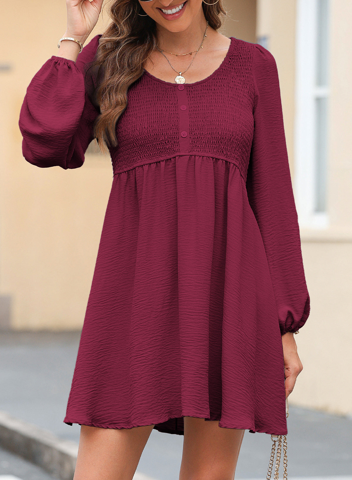 Dokotoo Fall Dresses for Women 2026 Casual Long Sleeve Mini Dress