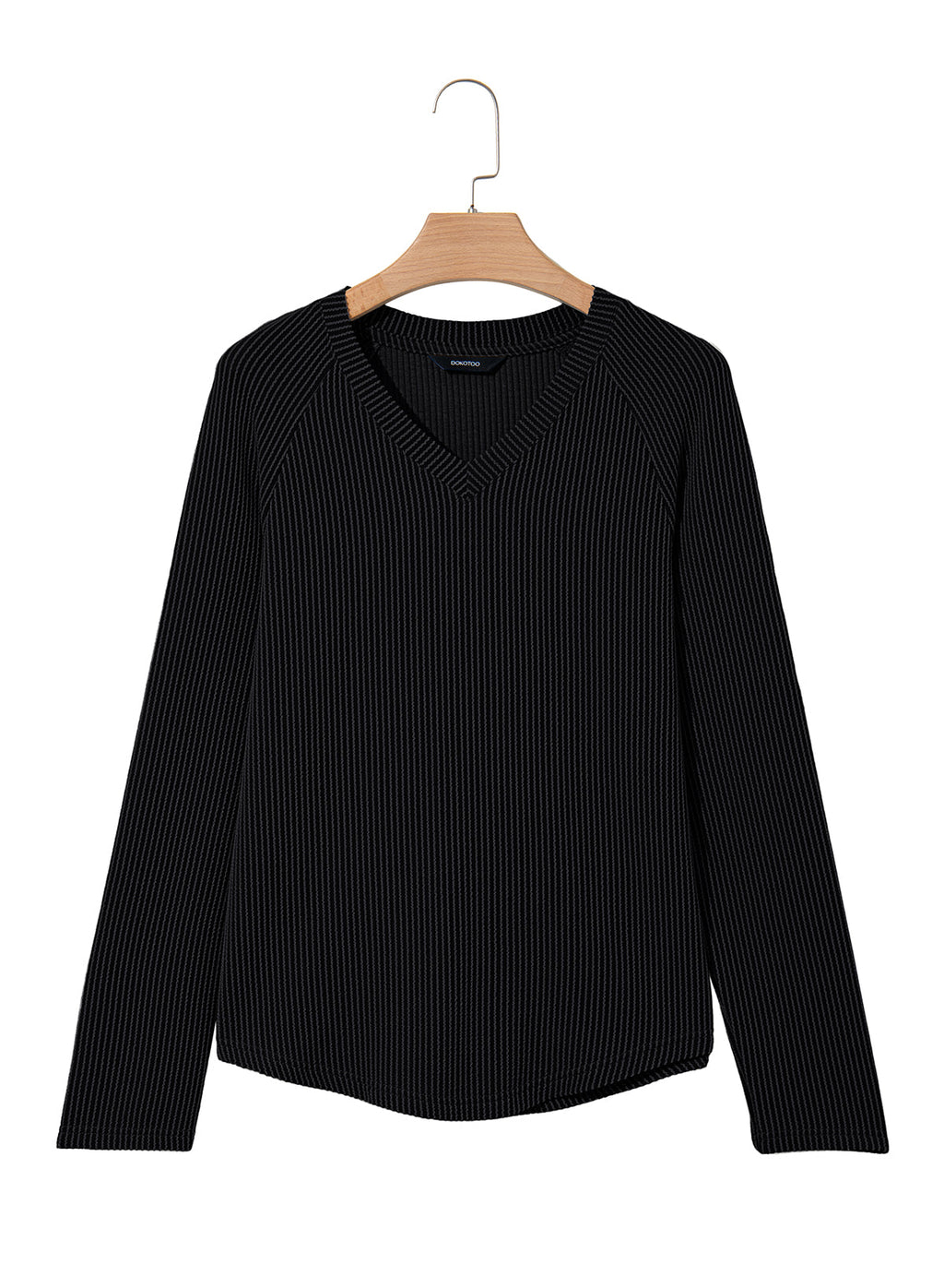 Dokotoo Spring Tops for Women 2026 Long Sleeve Ribbed Knit Teacher Shirts
