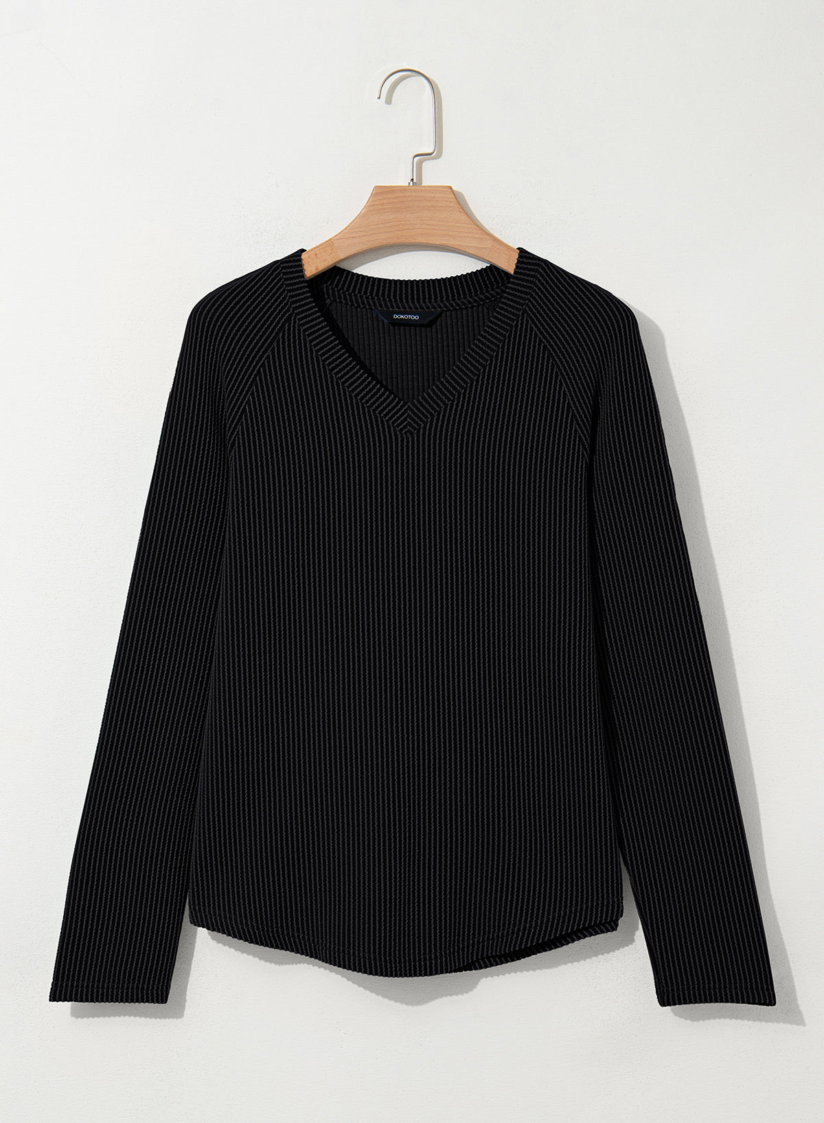 Dokotoo Spring Tops for Women 2026 Long Sleeve Ribbed Knit Teacher Shirts
