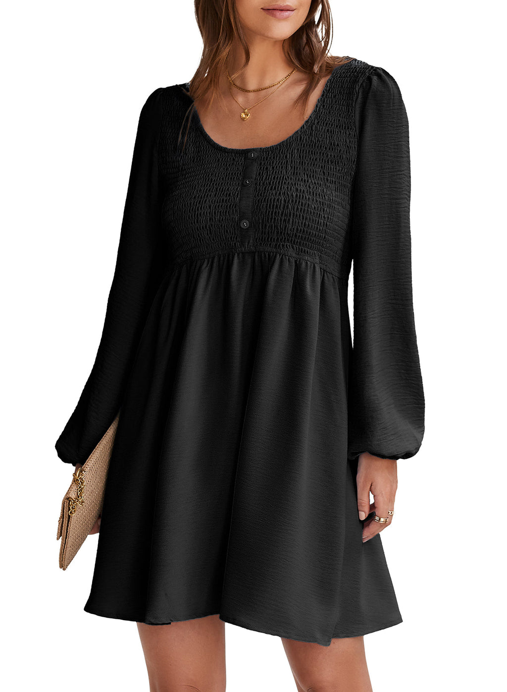 Dokotoo Fall Dresses for Women 2026 Casual Long Sleeve Mini Dress