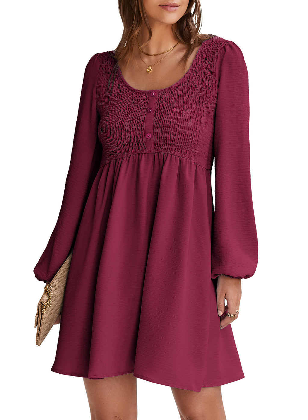 Dokotoo Fall Dresses for Women 2026 Casual Long Sleeve Mini Dress
