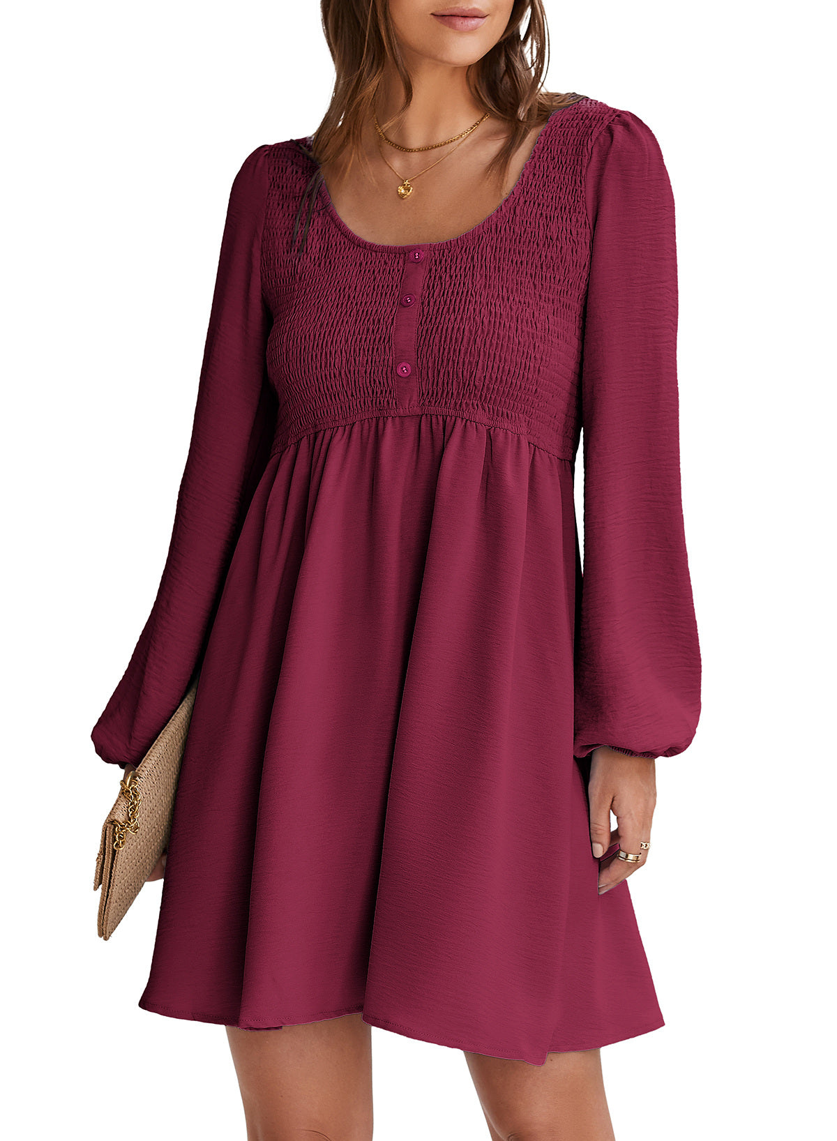 Dokotoo Fall Dresses for Women 2026 Casual Long Sleeve Mini Dress
