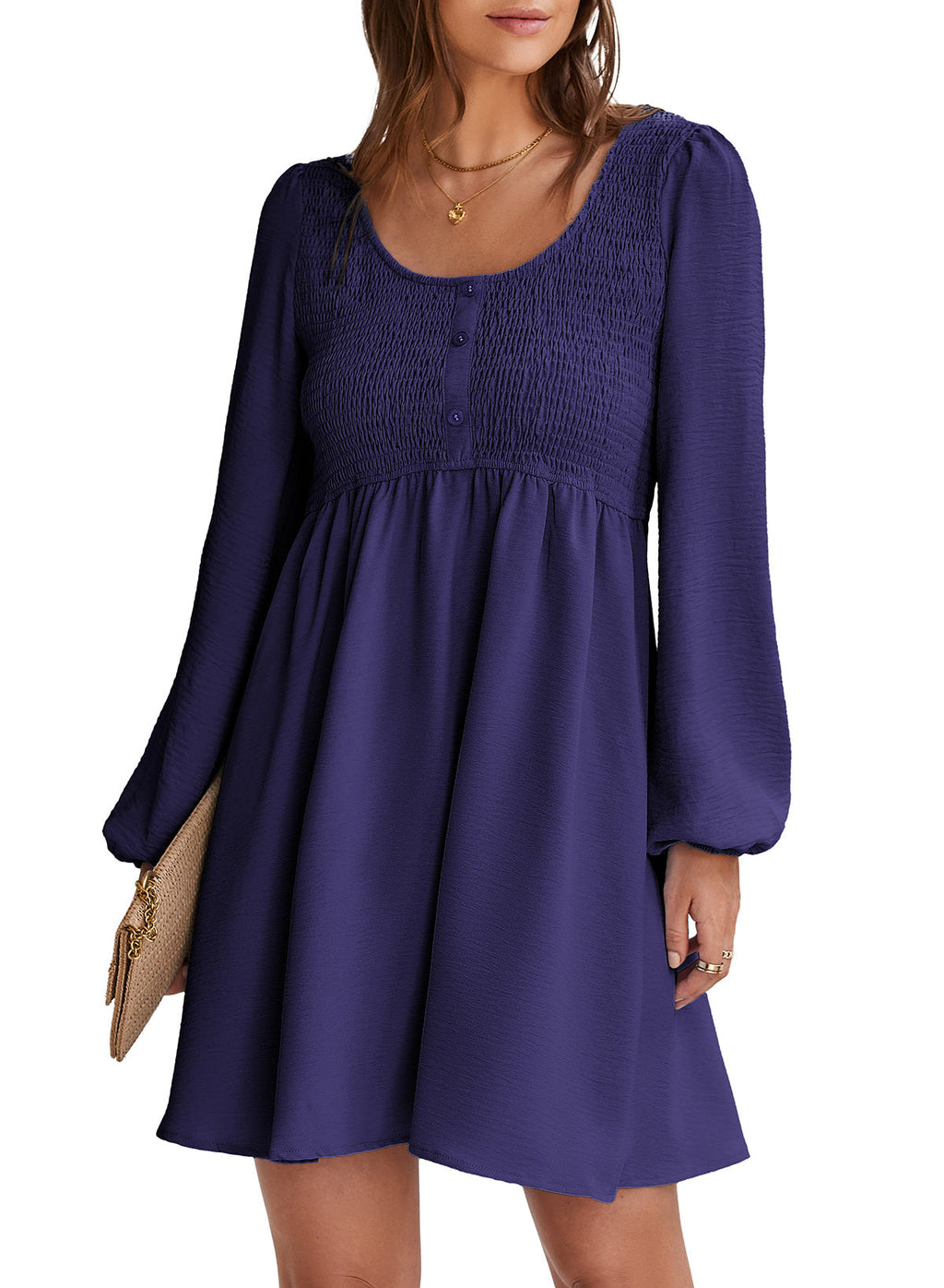 Dokotoo Fall Dresses for Women 2026 Casual Long Sleeve Mini Dress