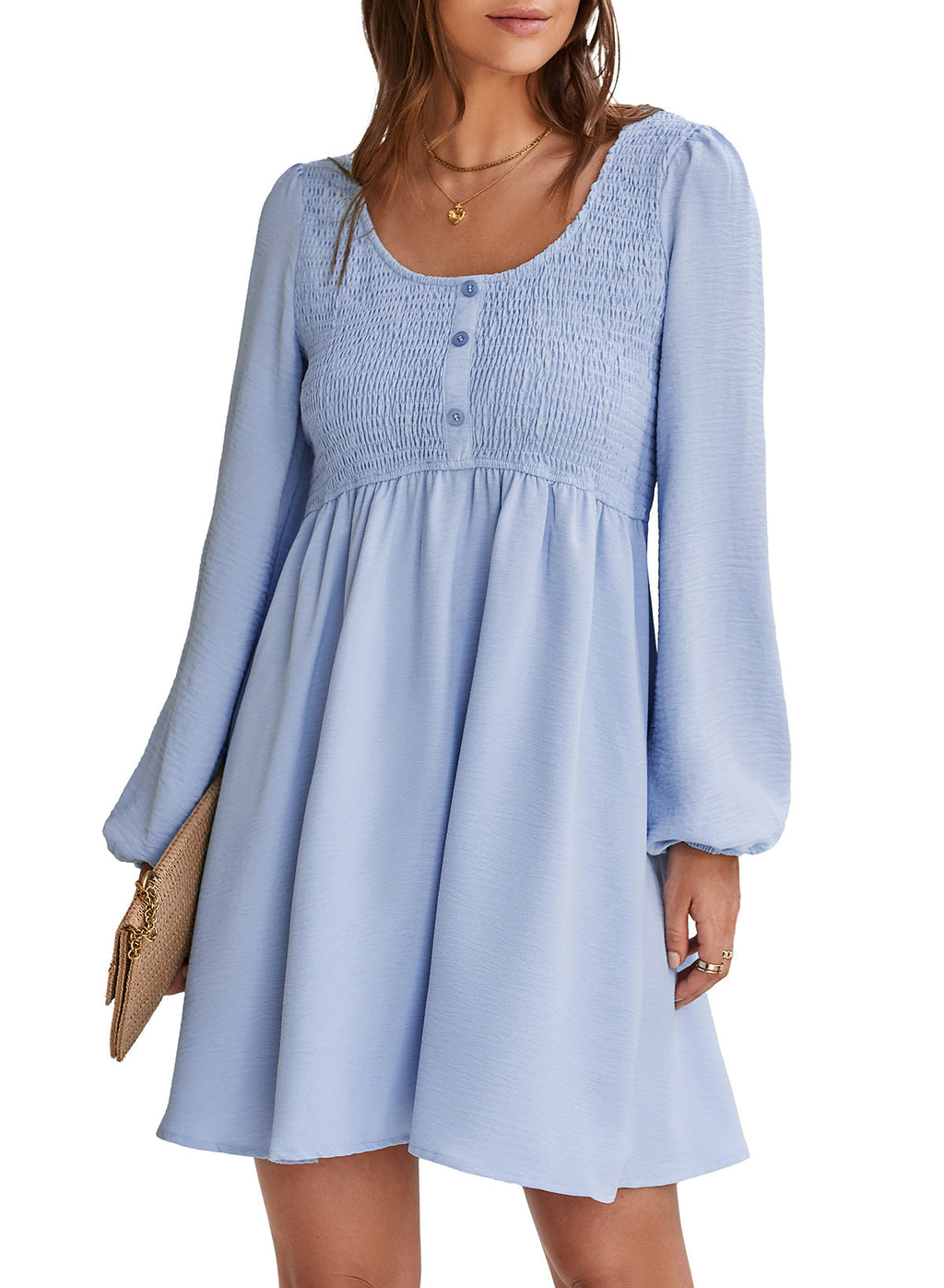 Dokotoo Fall Dresses for Women 2026 Casual Long Sleeve Mini Dress