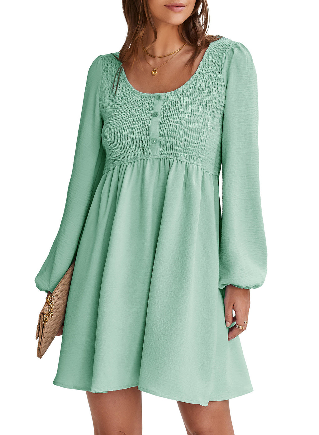 Dokotoo Fall Dresses for Women 2026 Casual Long Sleeve Mini Dress