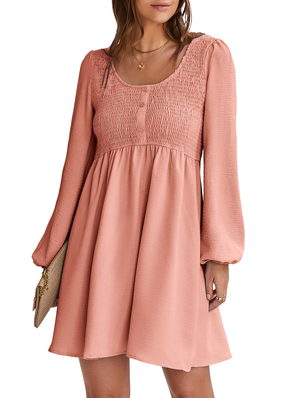 Dokotoo Fall Dresses for Women 2026 Casual Long Sleeve Mini Dress