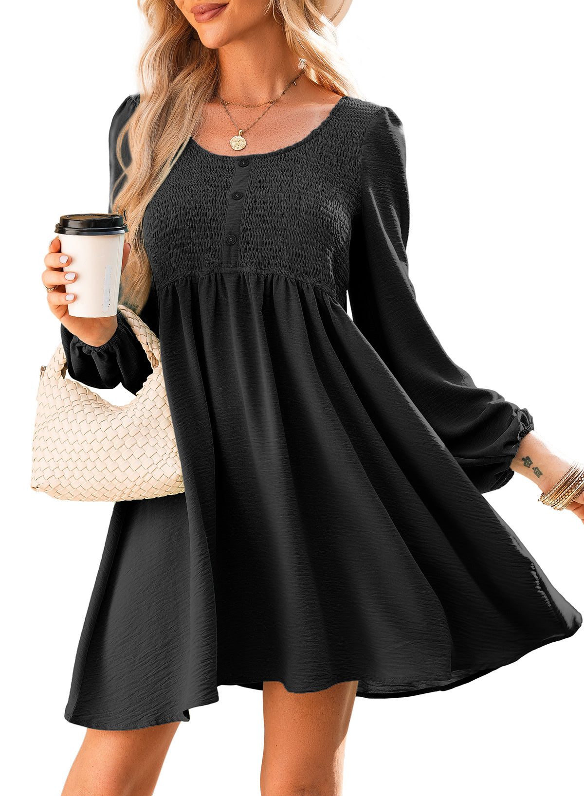 Dokotoo Fall Dresses for Women 2026 Casual Long Sleeve Mini Dress