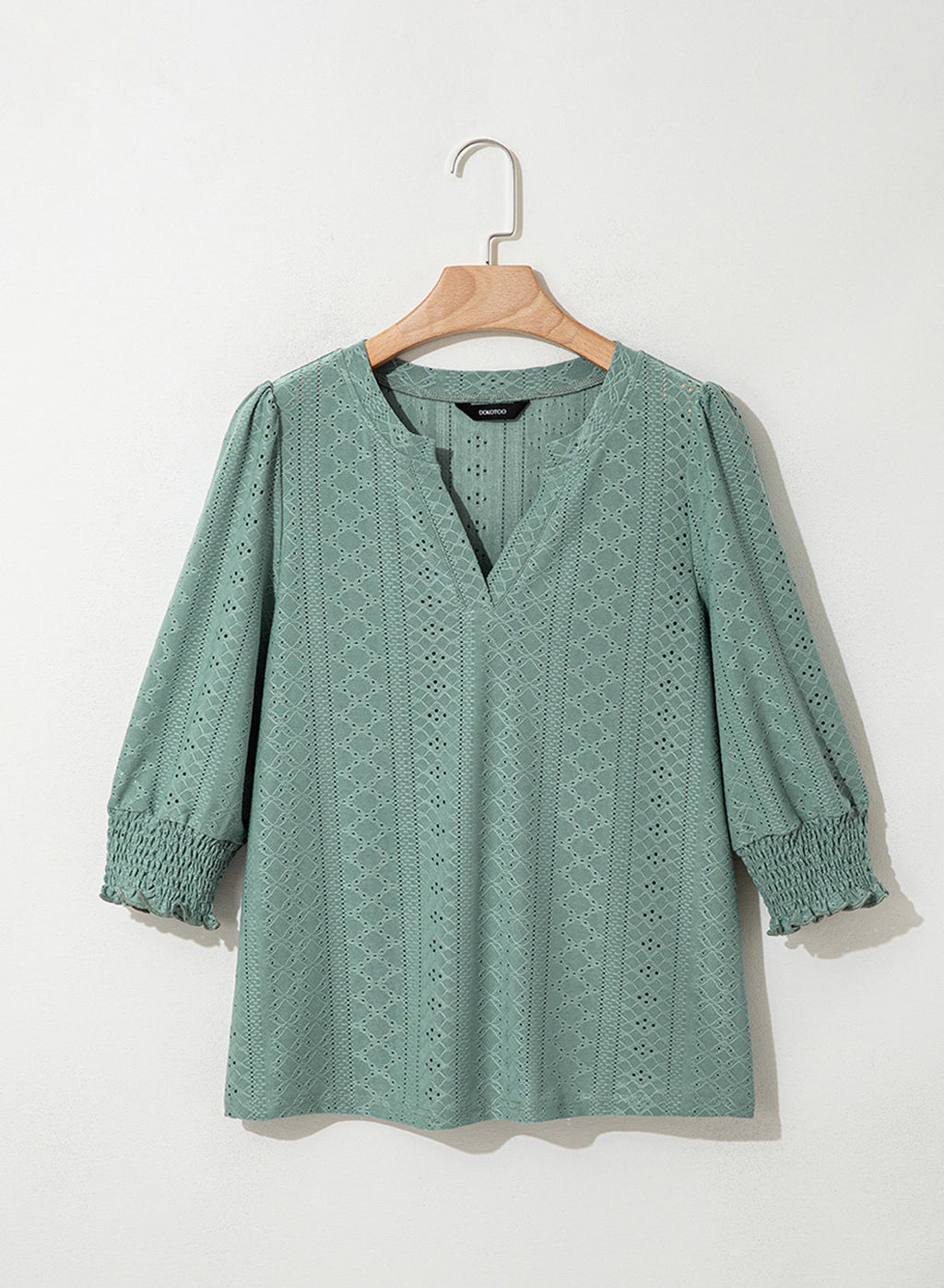 Dokotoo Womens Hollow Out Blouses 3/4 Sleeve Business Tops T-Shirts 2026