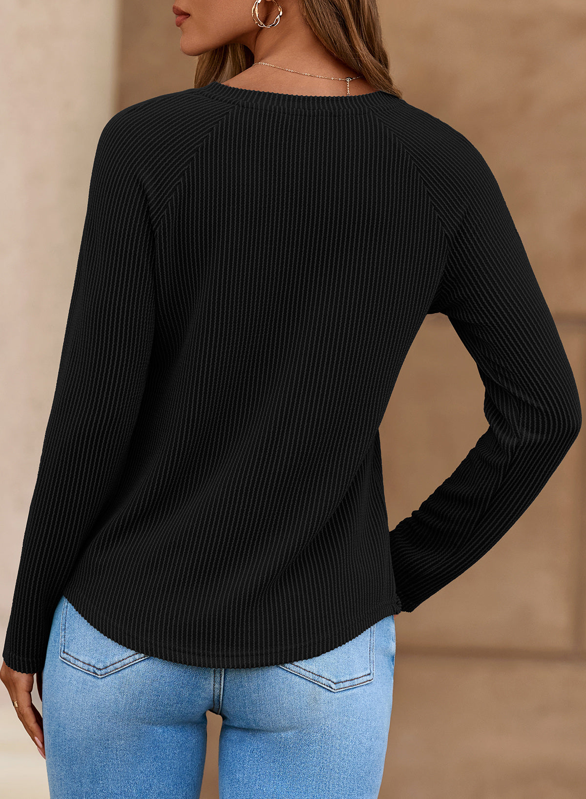 Dokotoo Spring Tops for Women 2026 Long Sleeve Ribbed Knit Teacher Shirts
