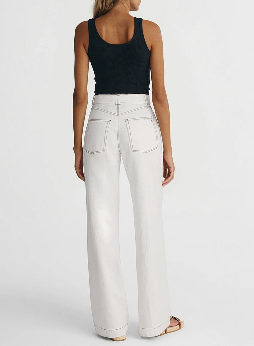Dokotoo Women's Pants High Waisted Jeans Stretch Colorblock Denim Pants