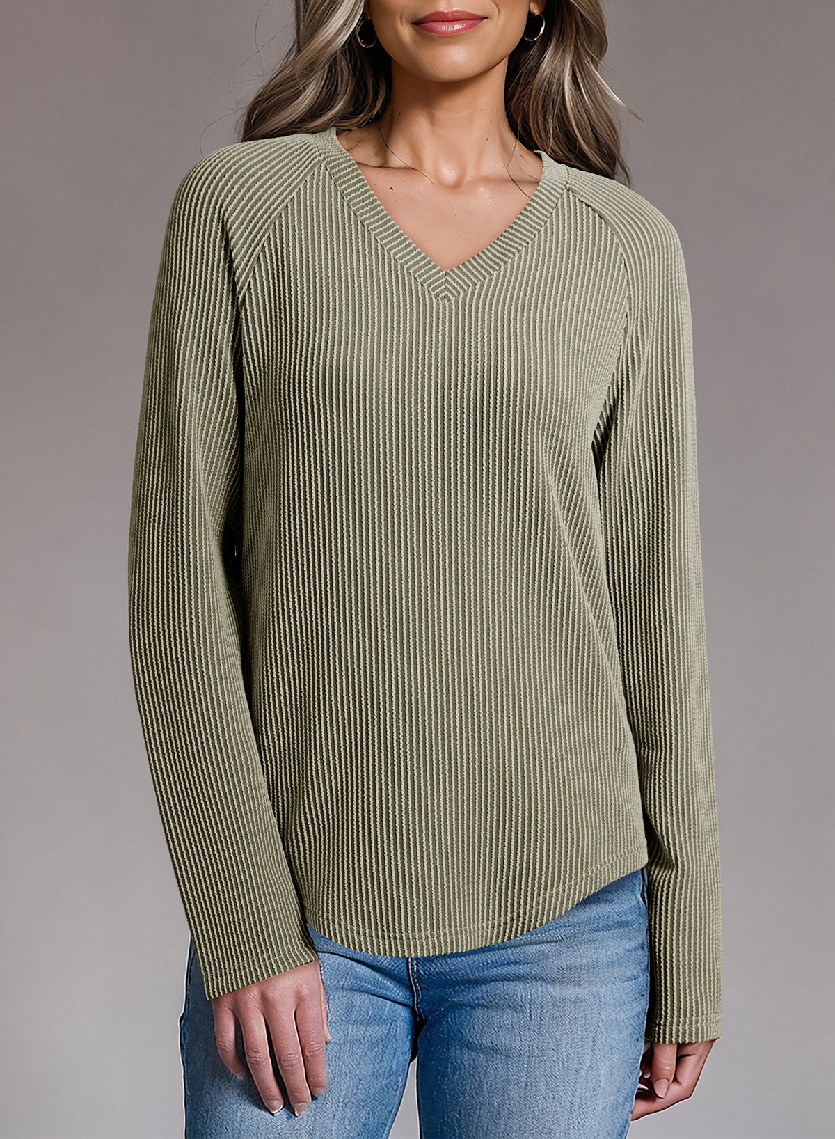 Dokotoo Spring Tops for Women 2026 Long Sleeve Ribbed Knit Teacher Shirts