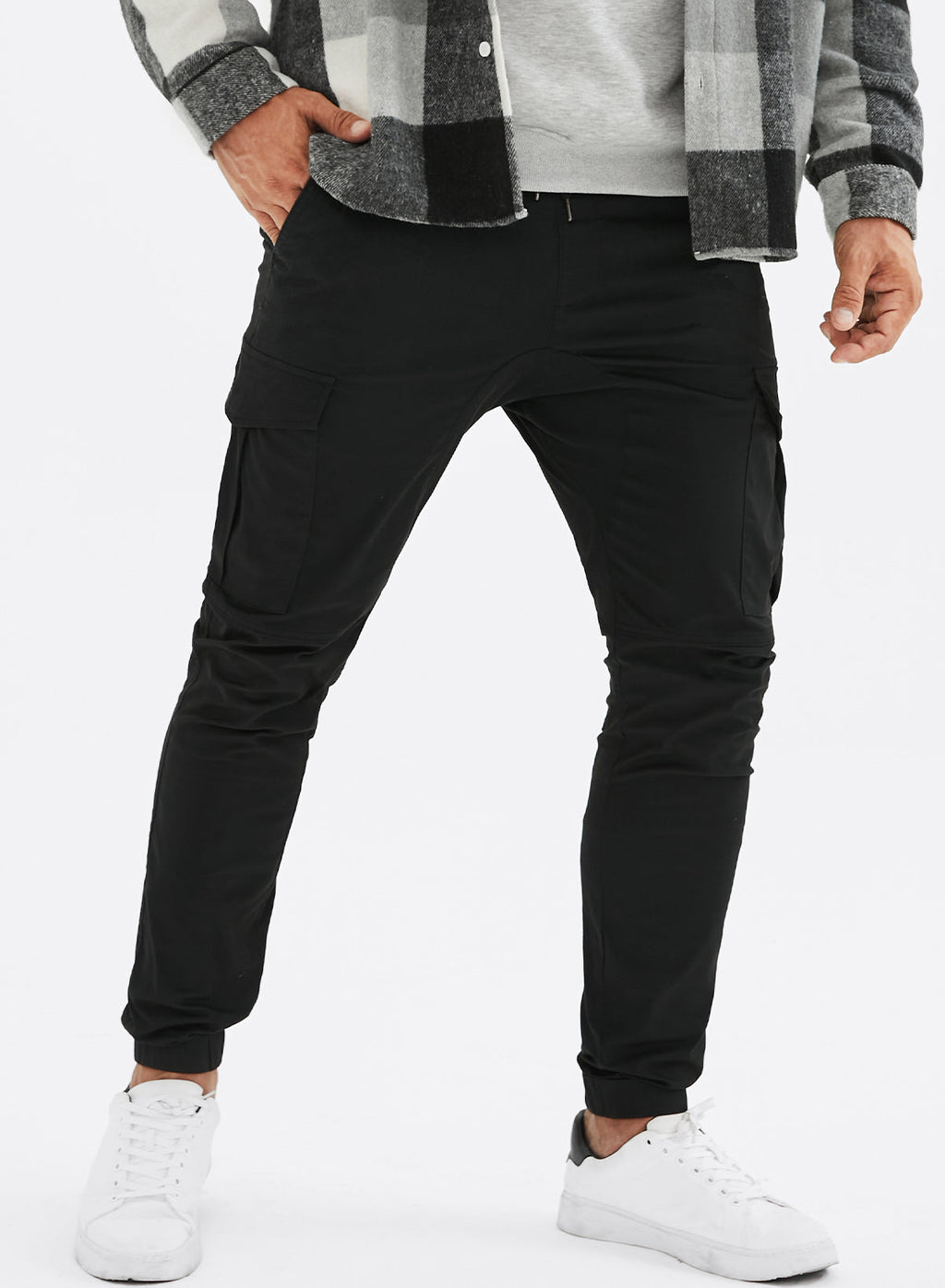 Dokotoo Men Men's Cotton Cargo Joggers Slim Fit Work Pants