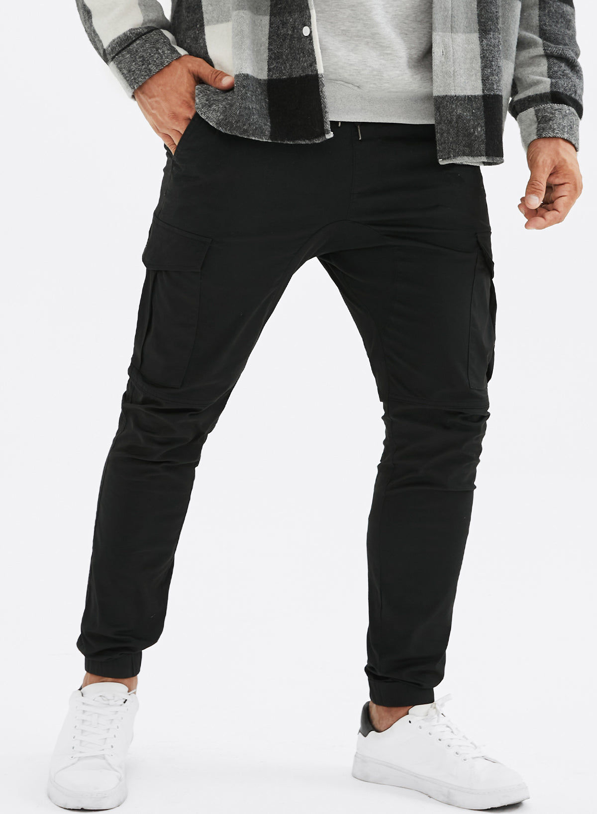 Dokotoo Men Men's Cotton Cargo Joggers Slim Fit Work Pants