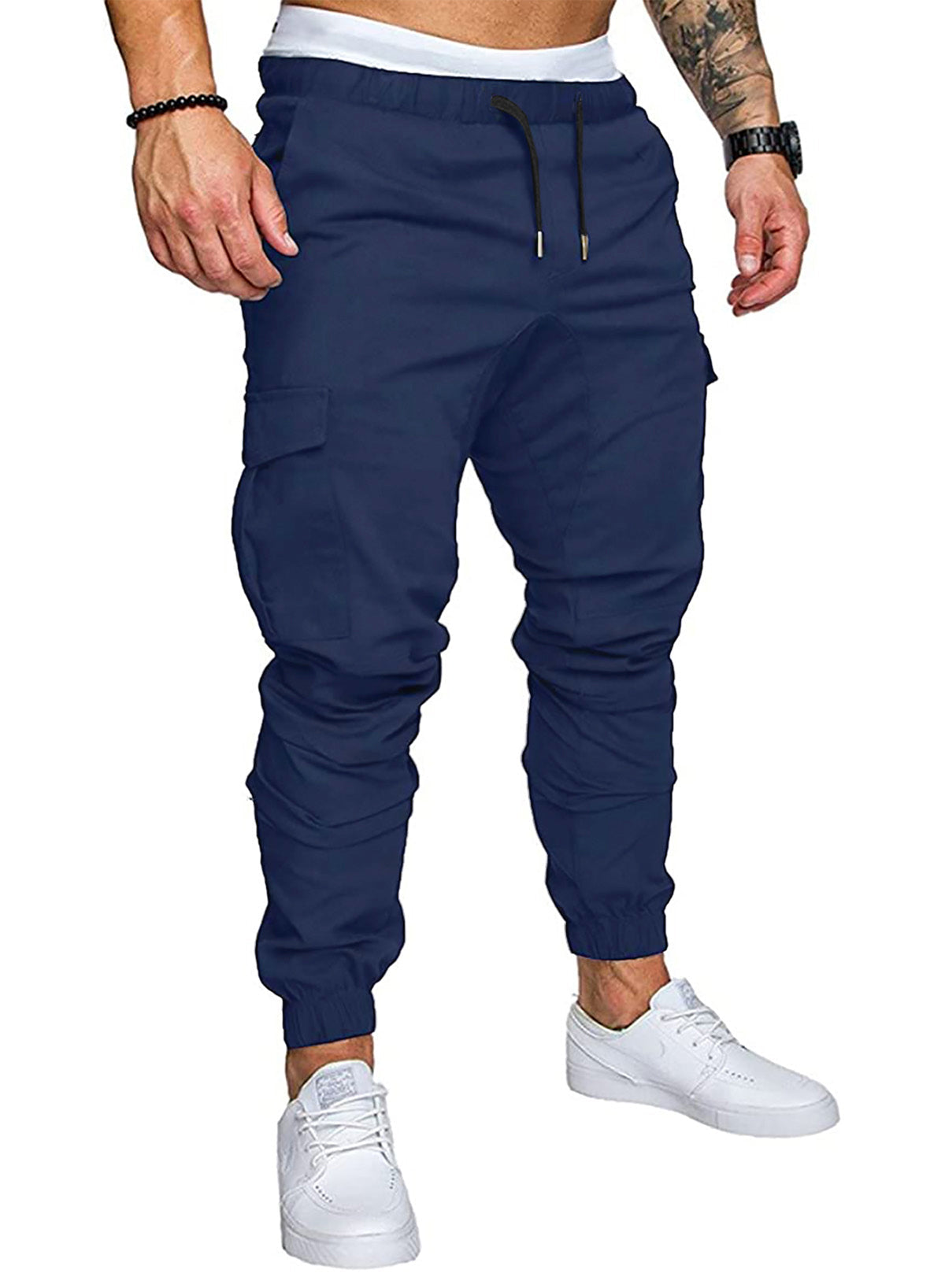 Dokotoo Men Men's Cotton Cargo Joggers Slim Fit Work Pants
