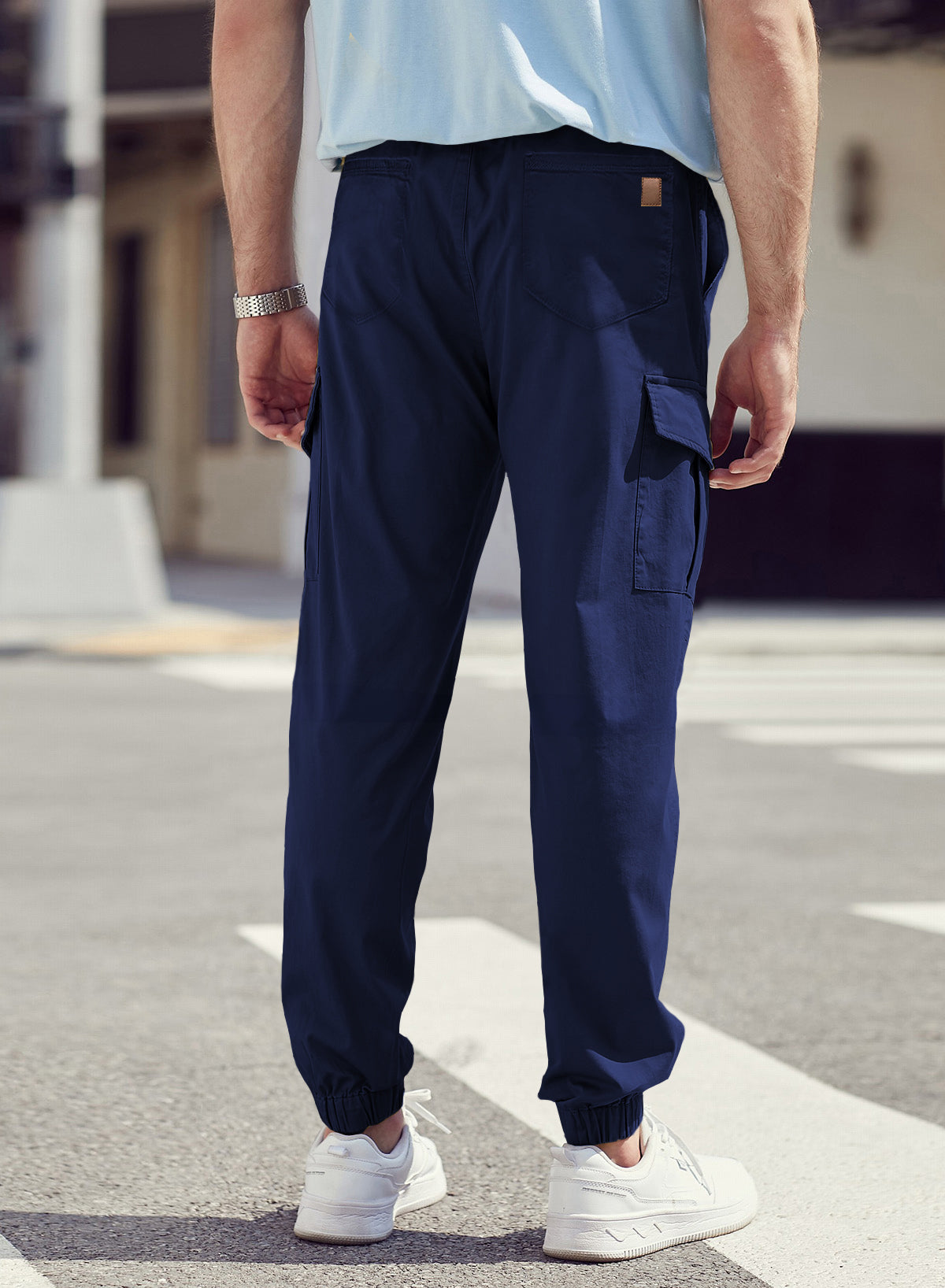 Dokotoo Men Men's Cotton Cargo Joggers Slim Fit Work Pants