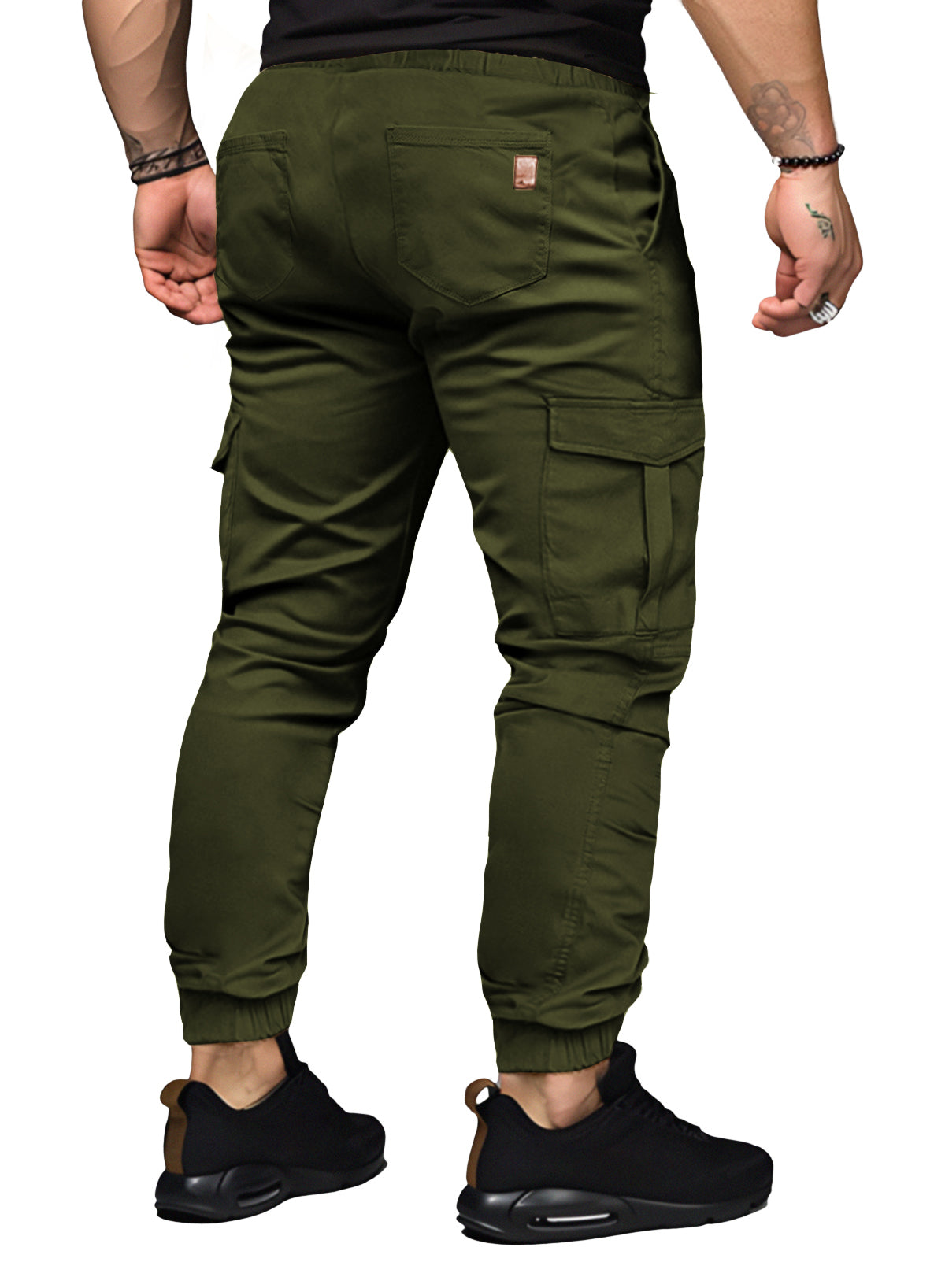 Dokotoo Men Men's Cotton Cargo Joggers Slim Fit Work Pants