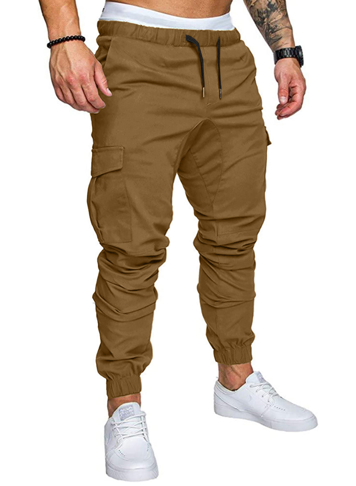 Dokotoo Men Men's Cotton Cargo Joggers Slim Fit Work Pants