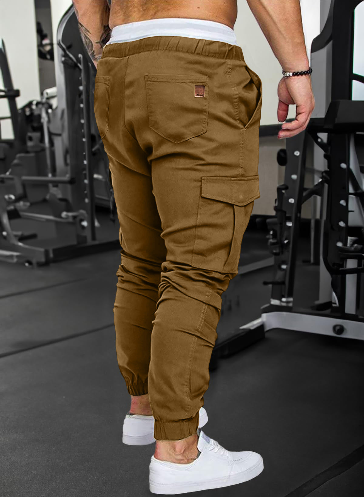 Dokotoo Men Men's Cotton Cargo Joggers Slim Fit Work Pants