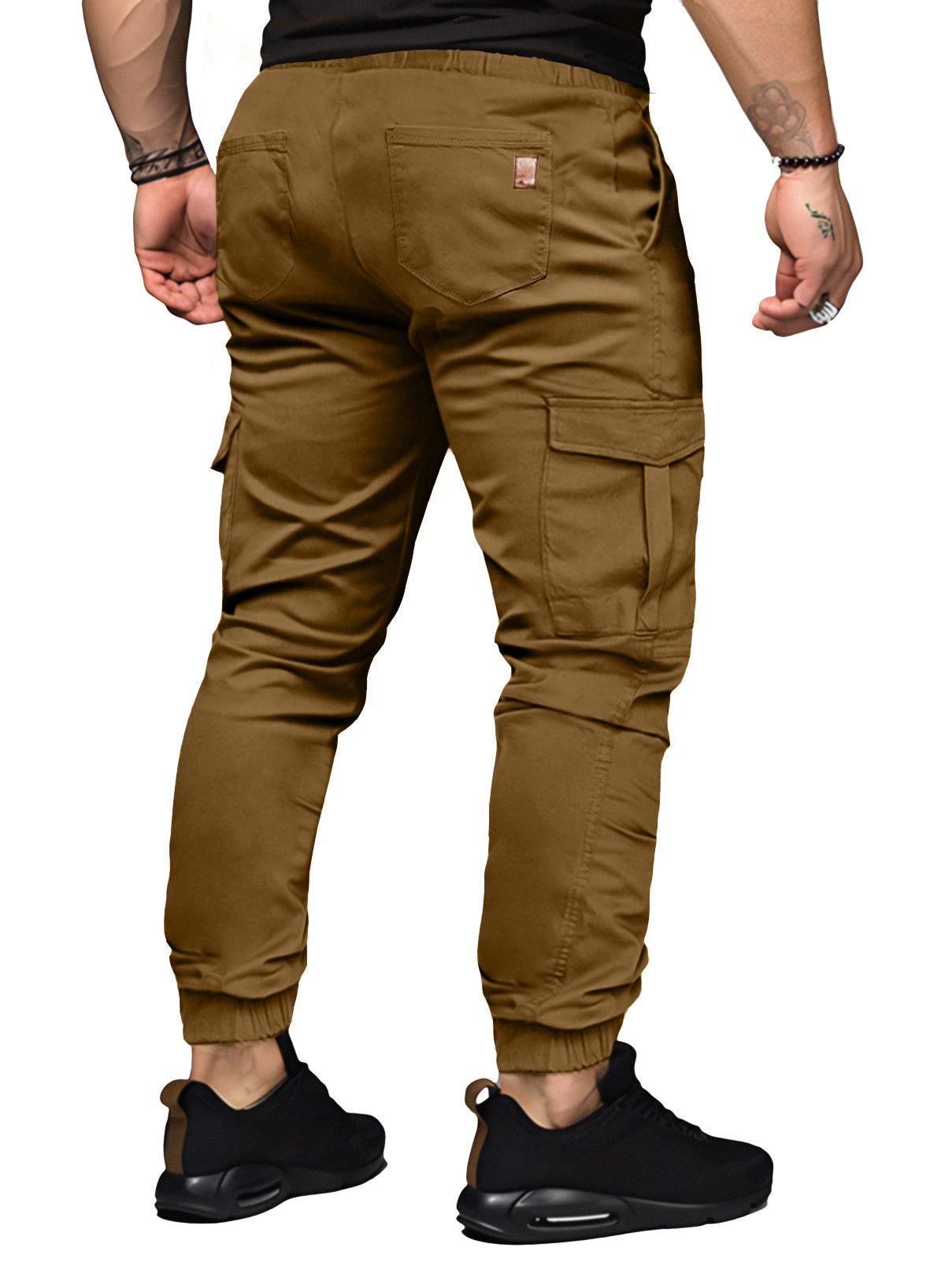 Dokotoo Men Men's Cotton Cargo Joggers Slim Fit Work Pants