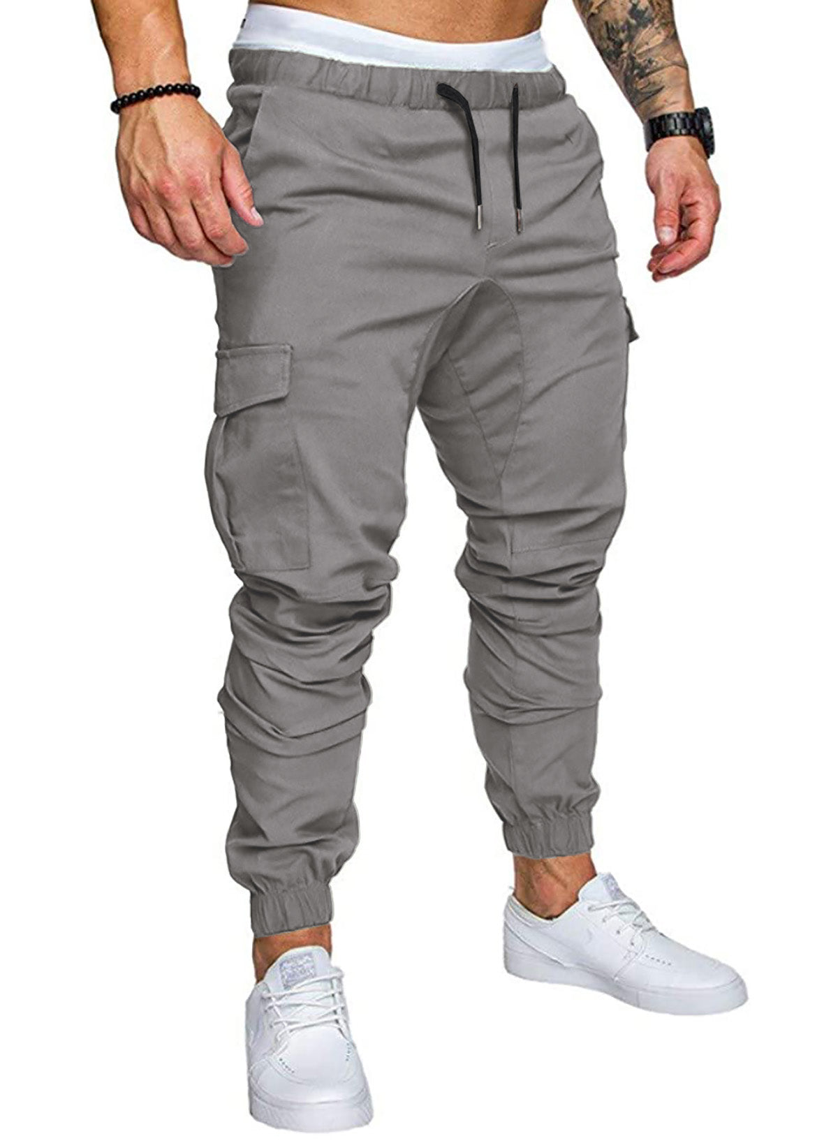 Dokotoo Men Men's Cotton Cargo Joggers Slim Fit Work Pants