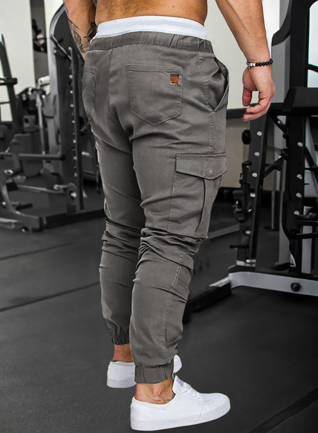 Dokotoo Men Men's Cotton Cargo Joggers Slim Fit Work Pants