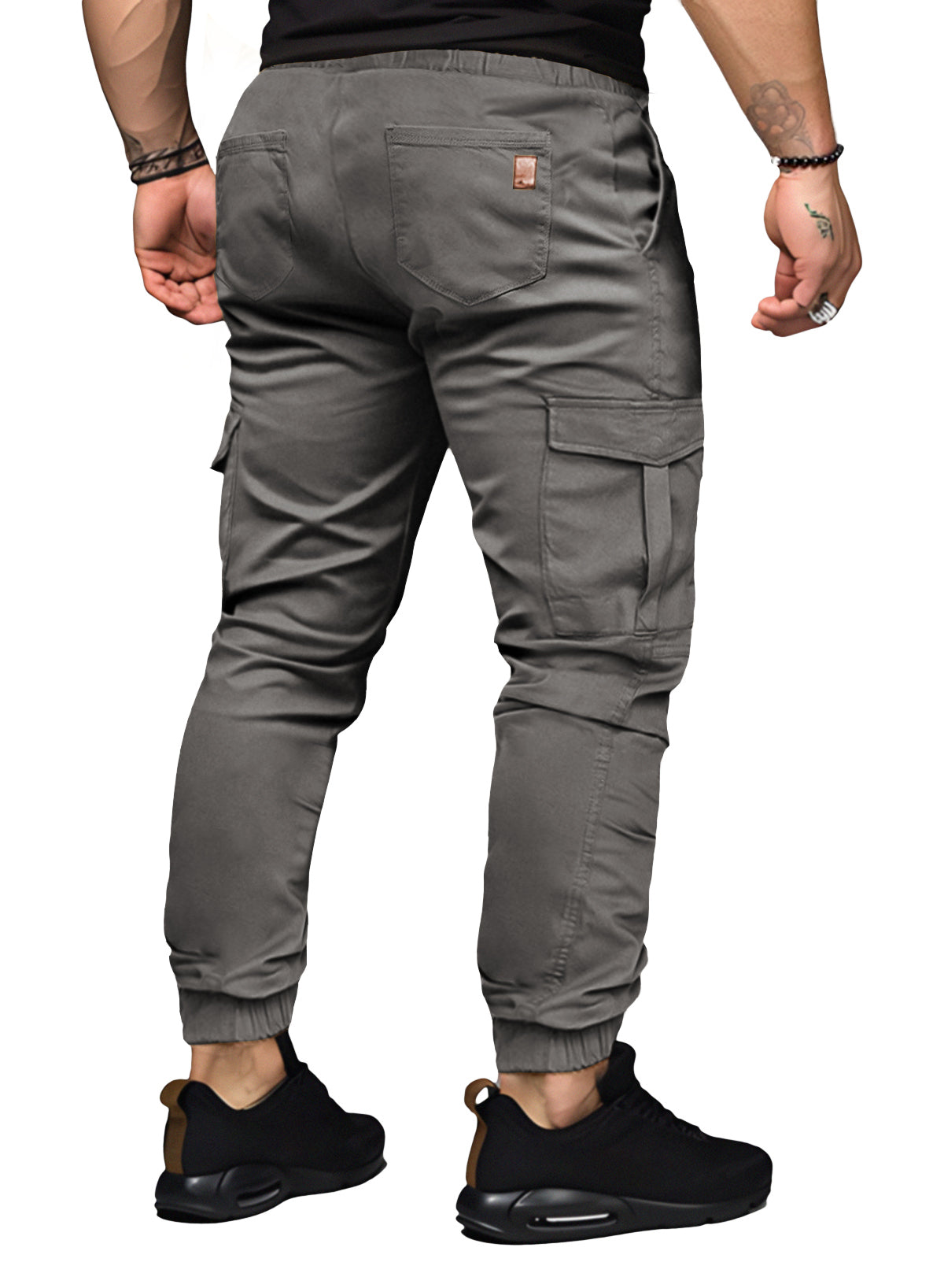 Dokotoo Men Men's Cotton Cargo Joggers Slim Fit Work Pants